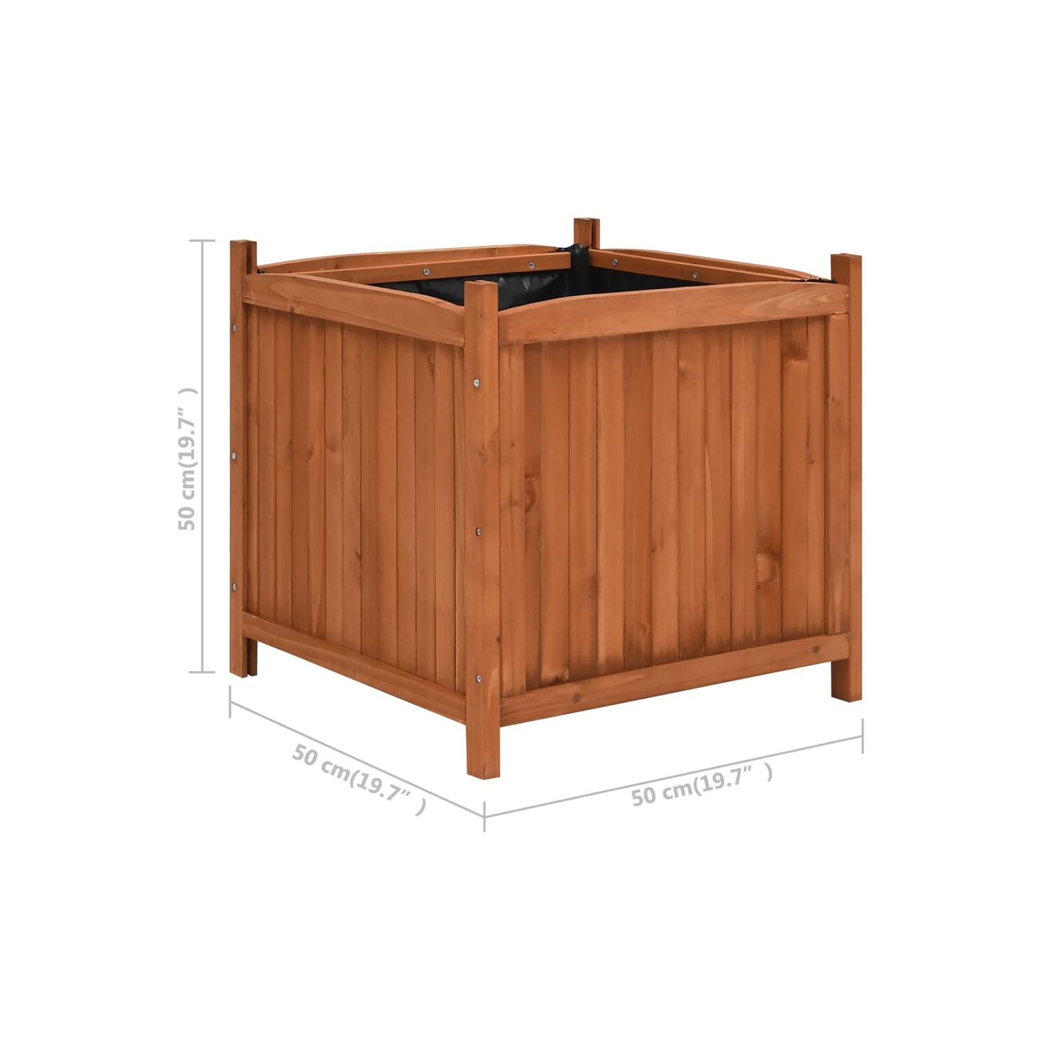 vidaXL Raised Beds 2 pcs 19.7"x19.7"x19.7" Firwood