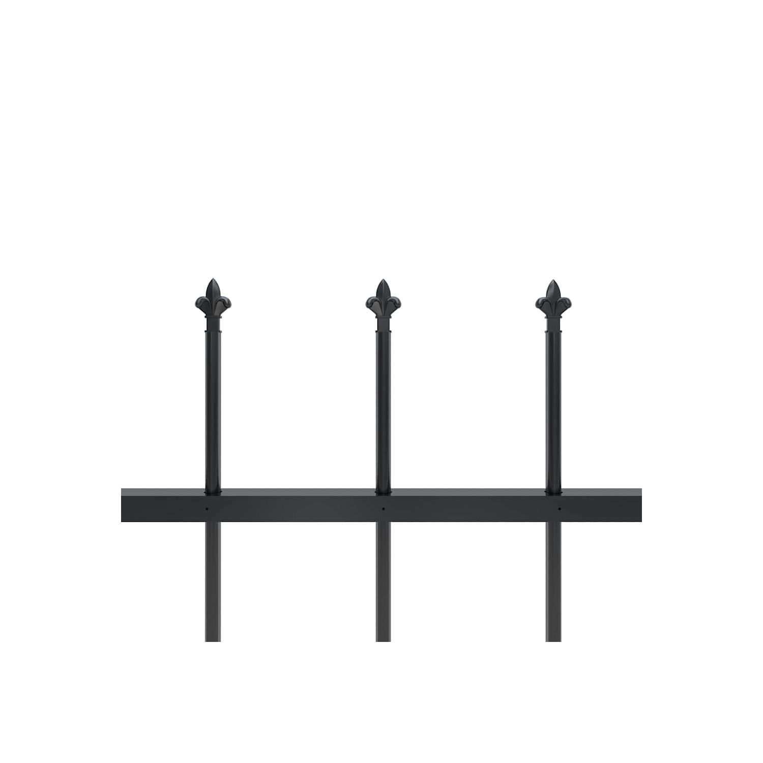 vidaXL Garden Fence with Spear Top Steel 1603.5x120 cm Black