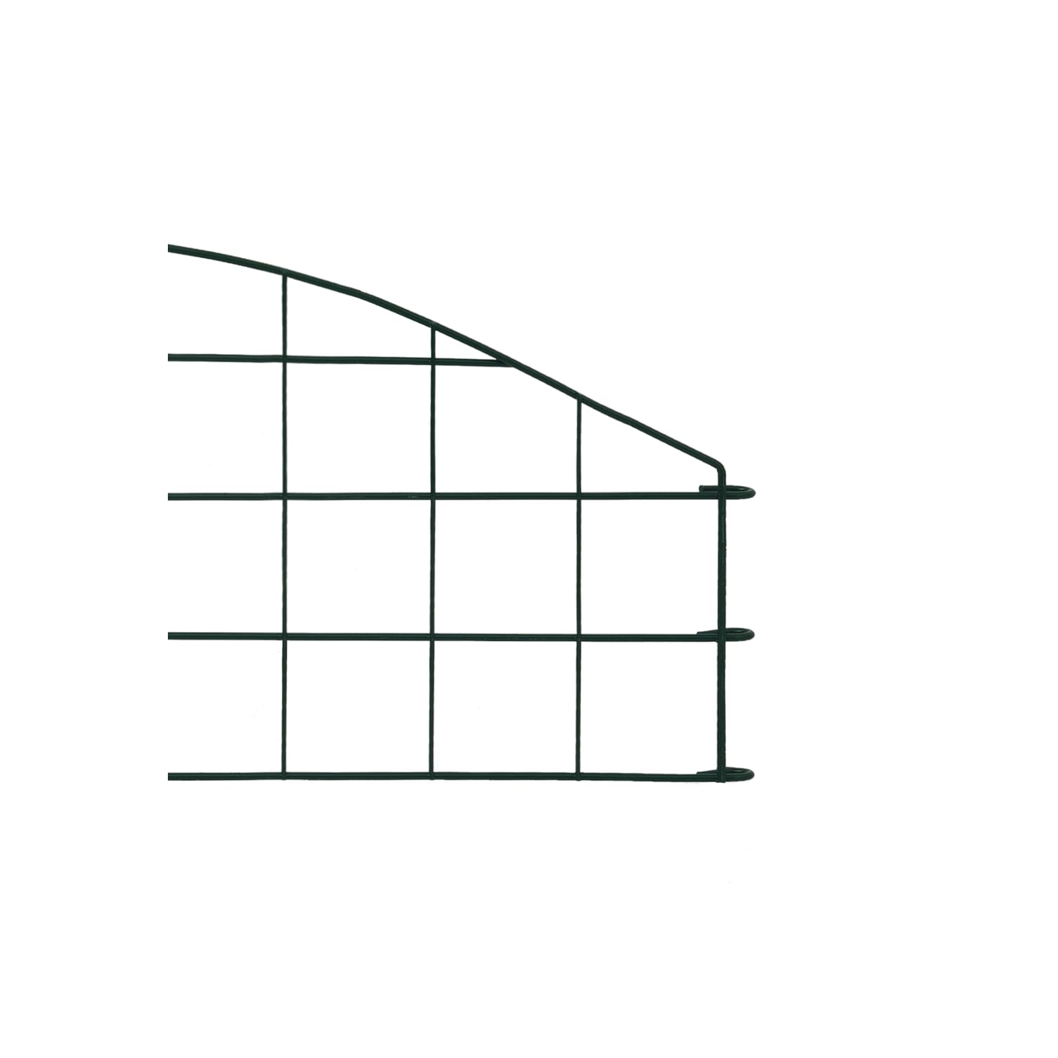 vidaXL Arched Garden Fence Set 77.3x26 cm Green