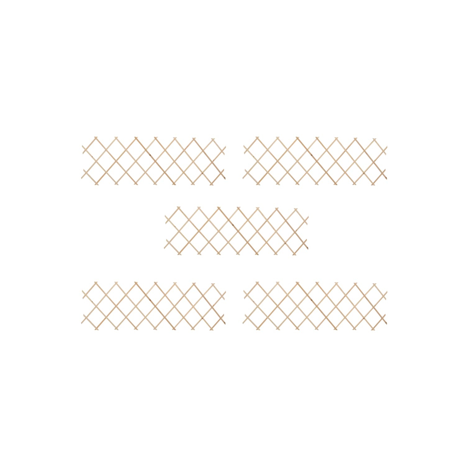 vidaXL Trellis Fences 5 pcs Firwood 180x60 cm