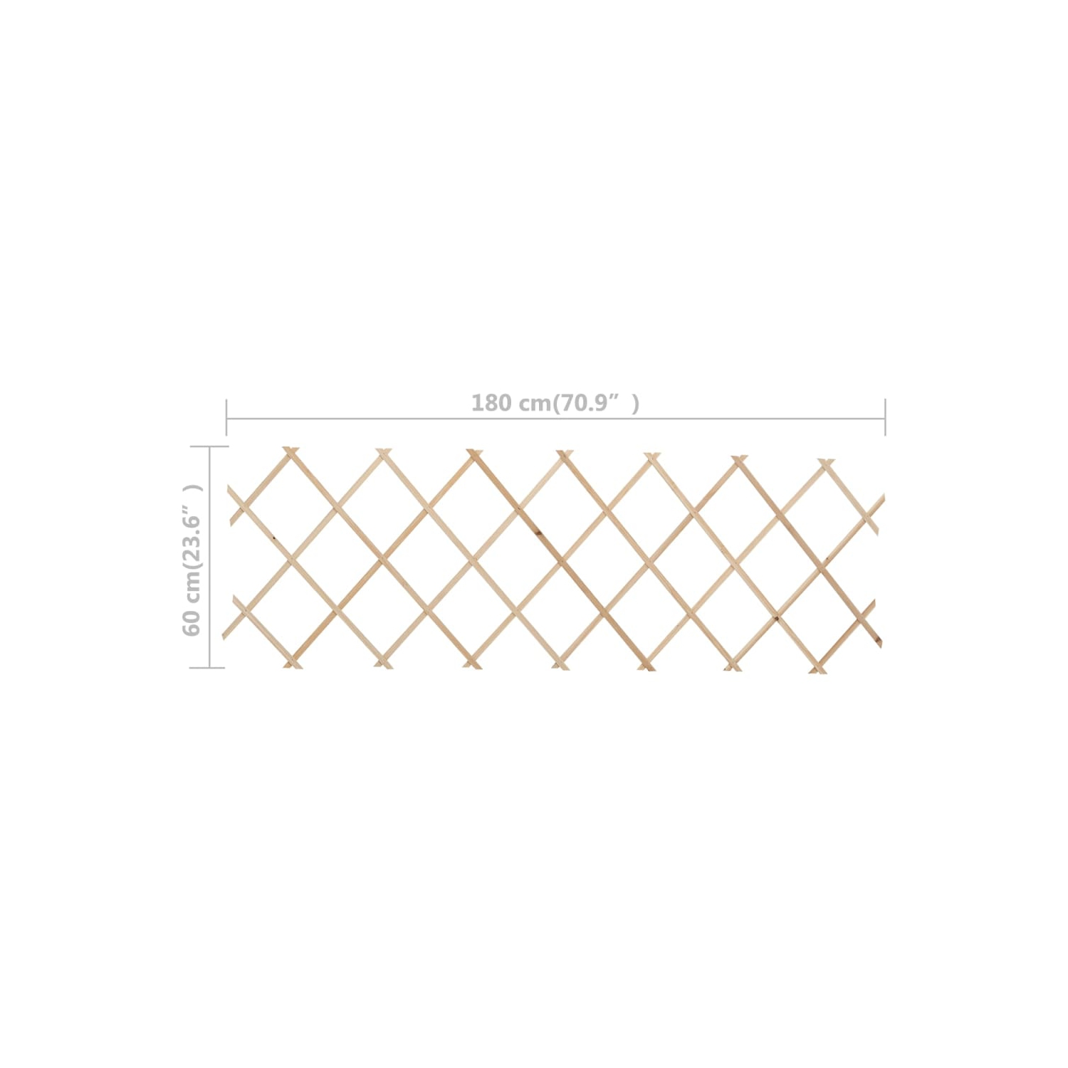 vidaXL Trellis Fences 5 pcs Firwood 180x60 cm