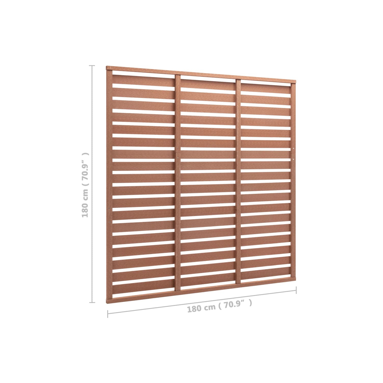 Panneau de clôture vidaXL WPC 180x180&nbsp;cm brun