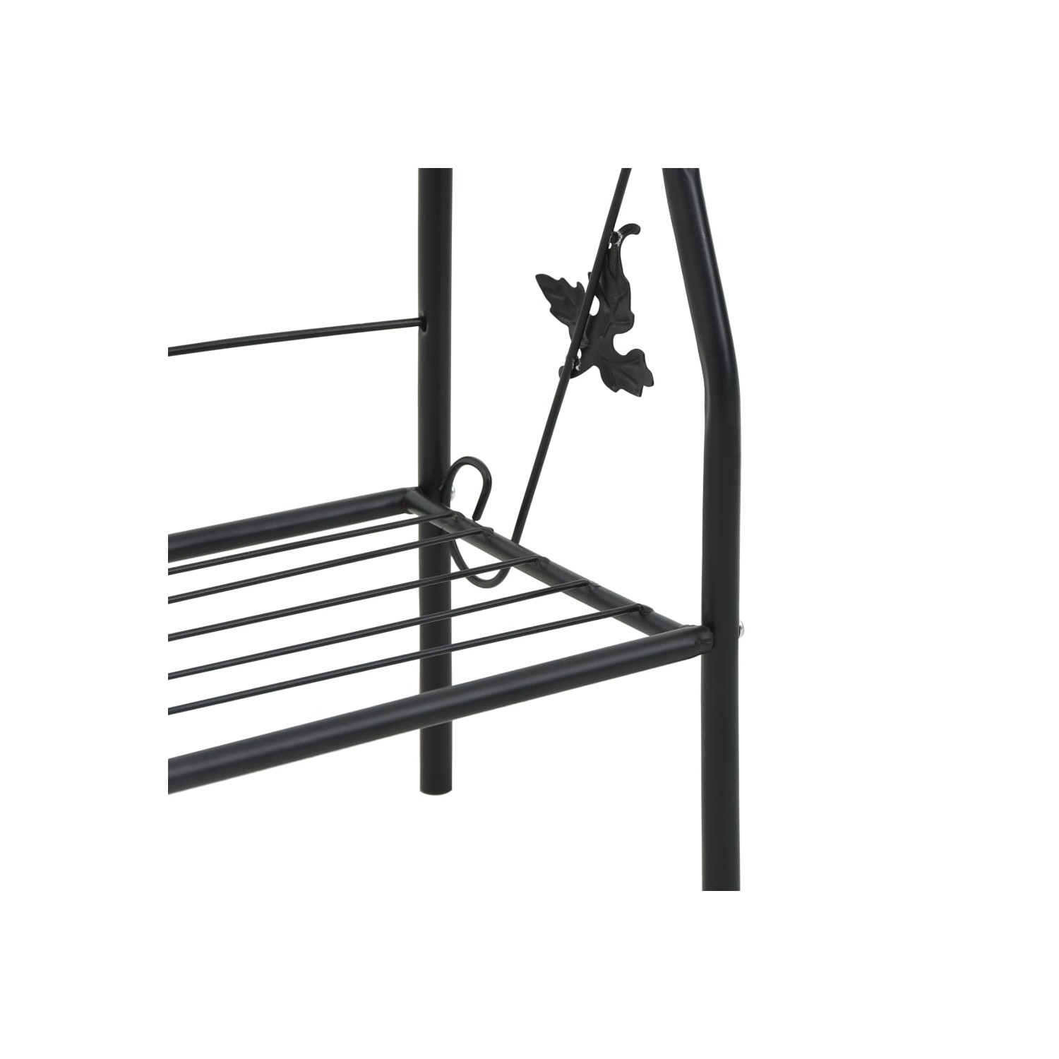 vidaXL 3-Layer Plant Rack Black 52x28x128 cm Iron