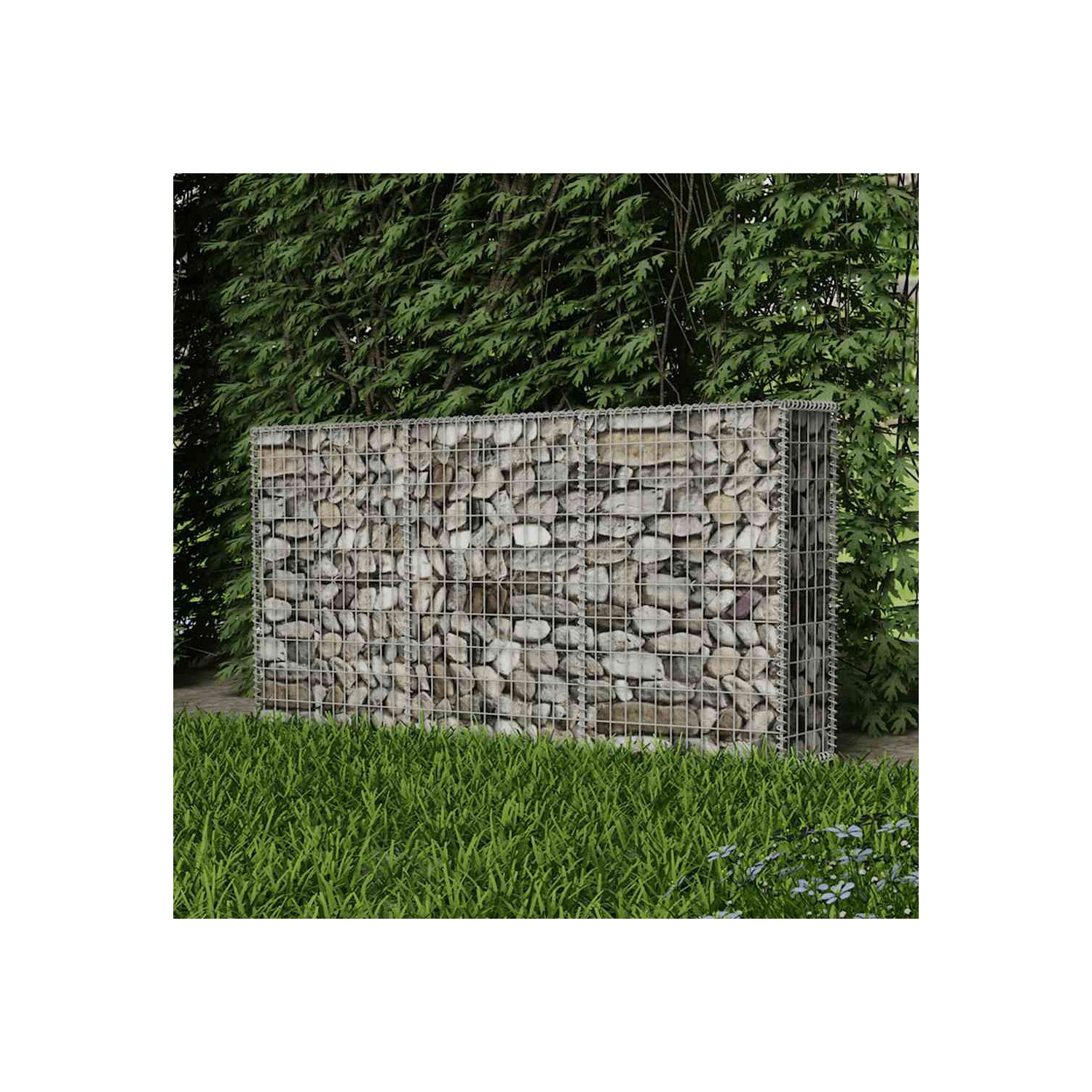 VidaXL – Panier à Gabion, mur/cage en acier galvanisé, capacité de charge élevée, 78 x 7 x 39,4&nbsp;po