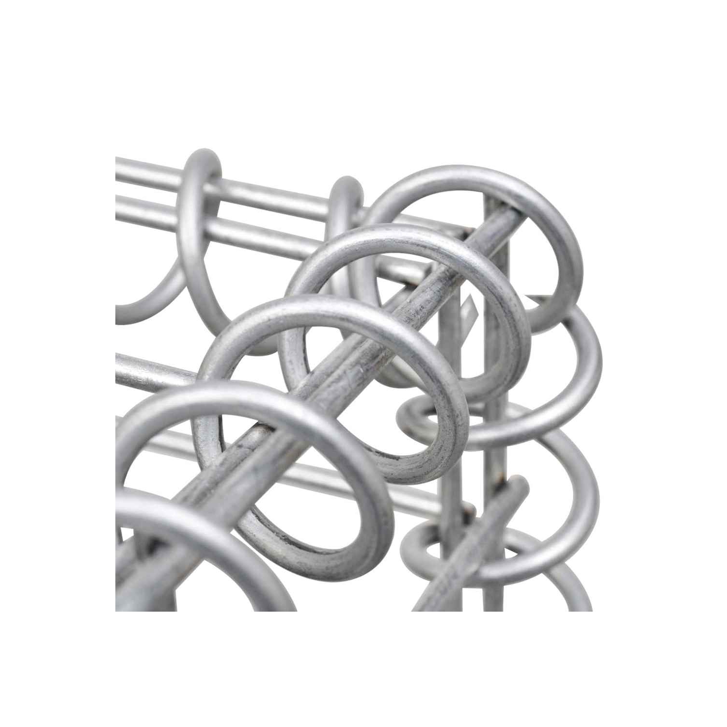 VidaXL – Panier à Gabion, mur/cage en acier galvanisé, capacité de charge élevée, 78 x 7 x 39,4&nbsp;po