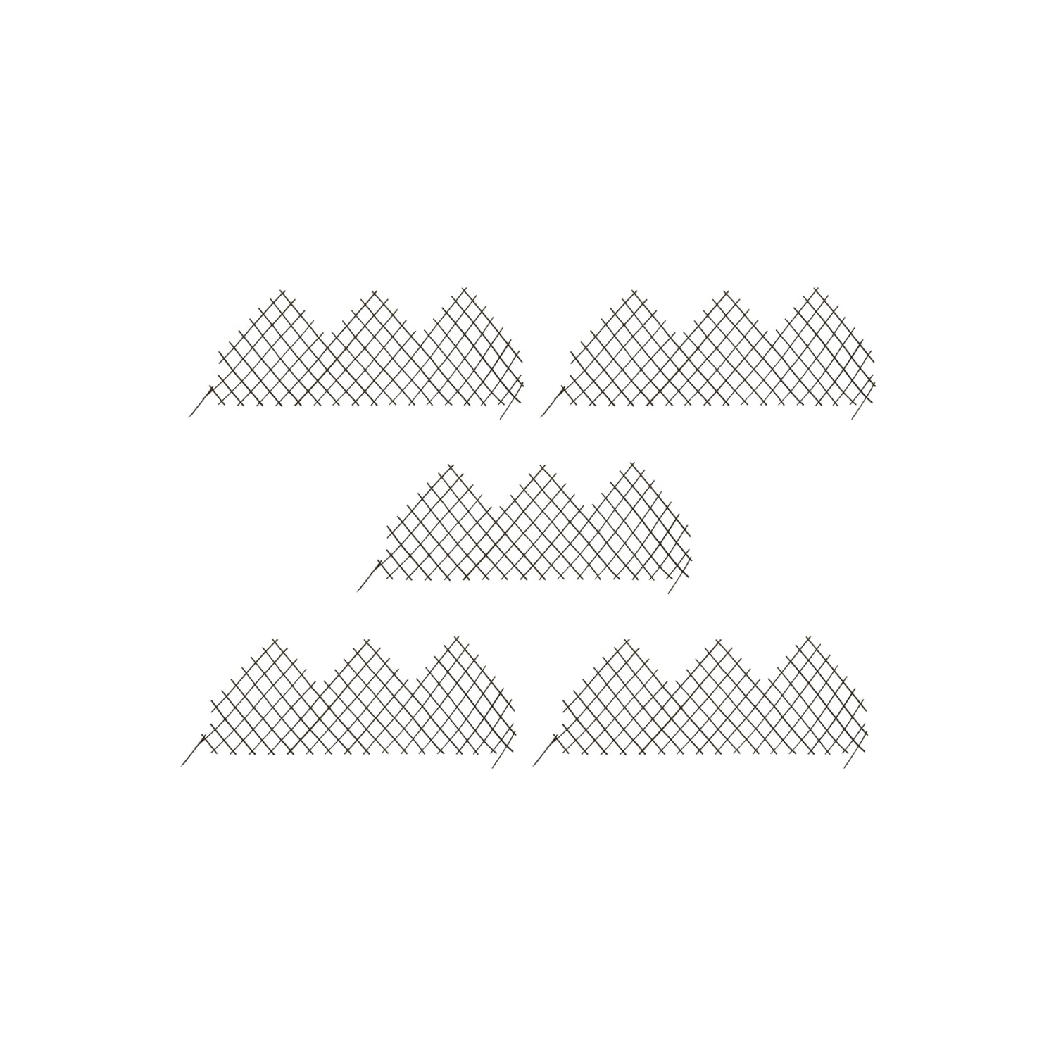 vidaXL Garden Trellis Fences 5 pcs 66.9"x29.5" Willow