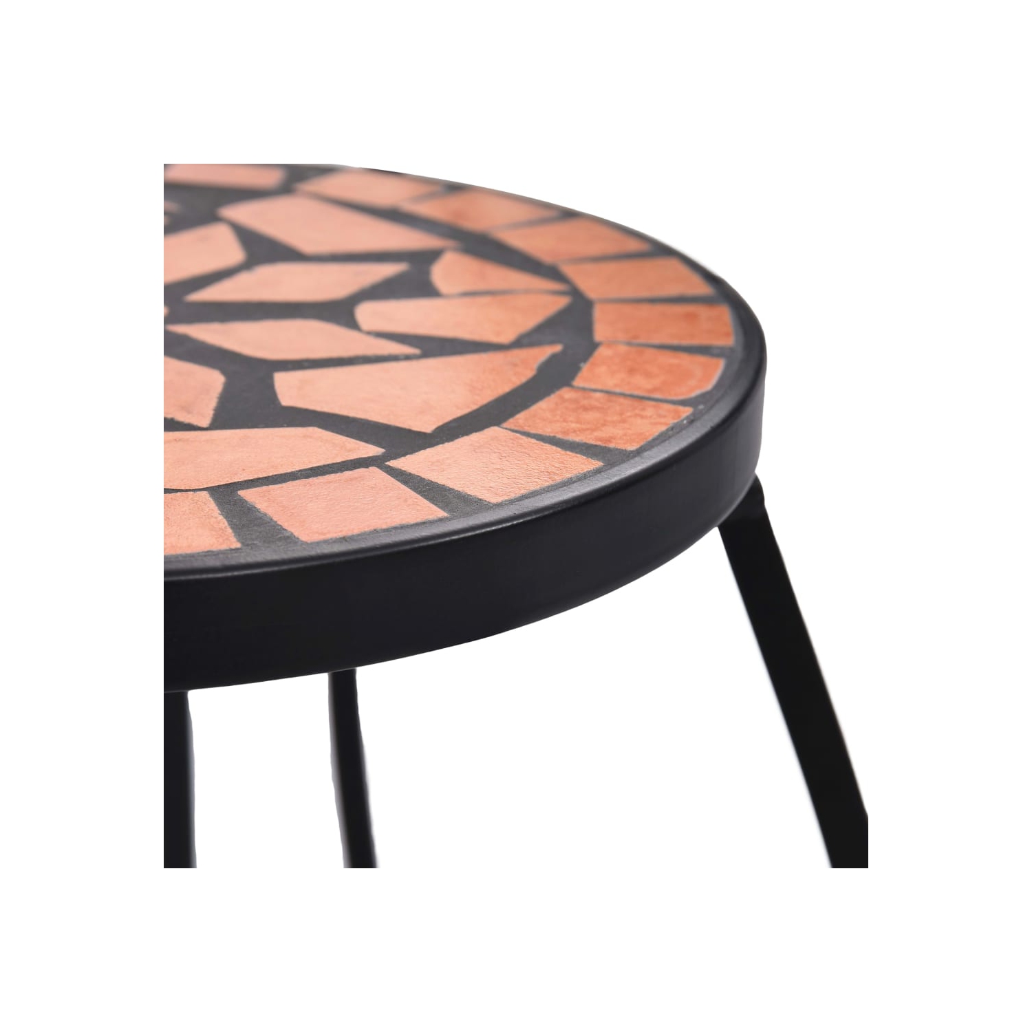 vidaXL Mosaic Tables 3 pcs Terracotta Ceramic