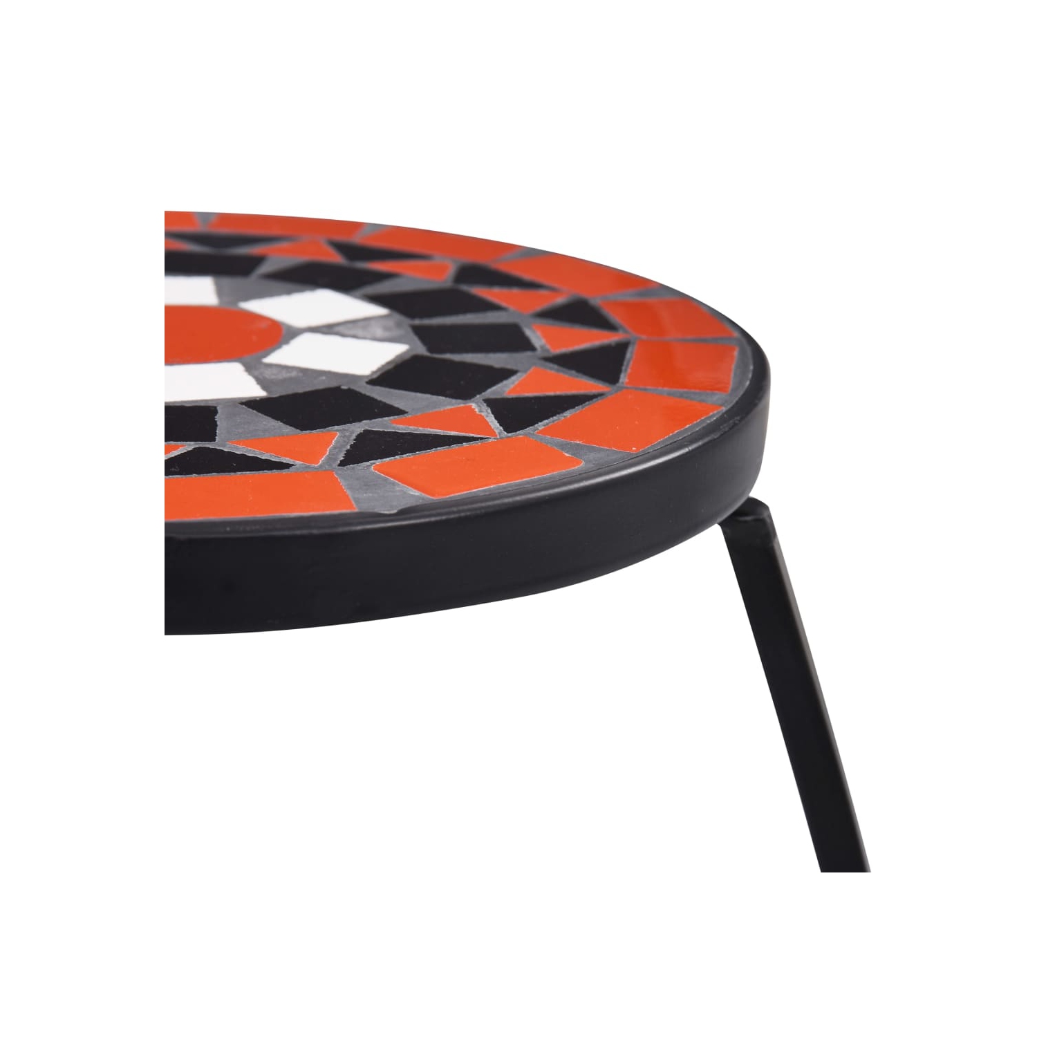 vidaXL Mosaic Tables 3 pcs Terracotta and White Ceramic