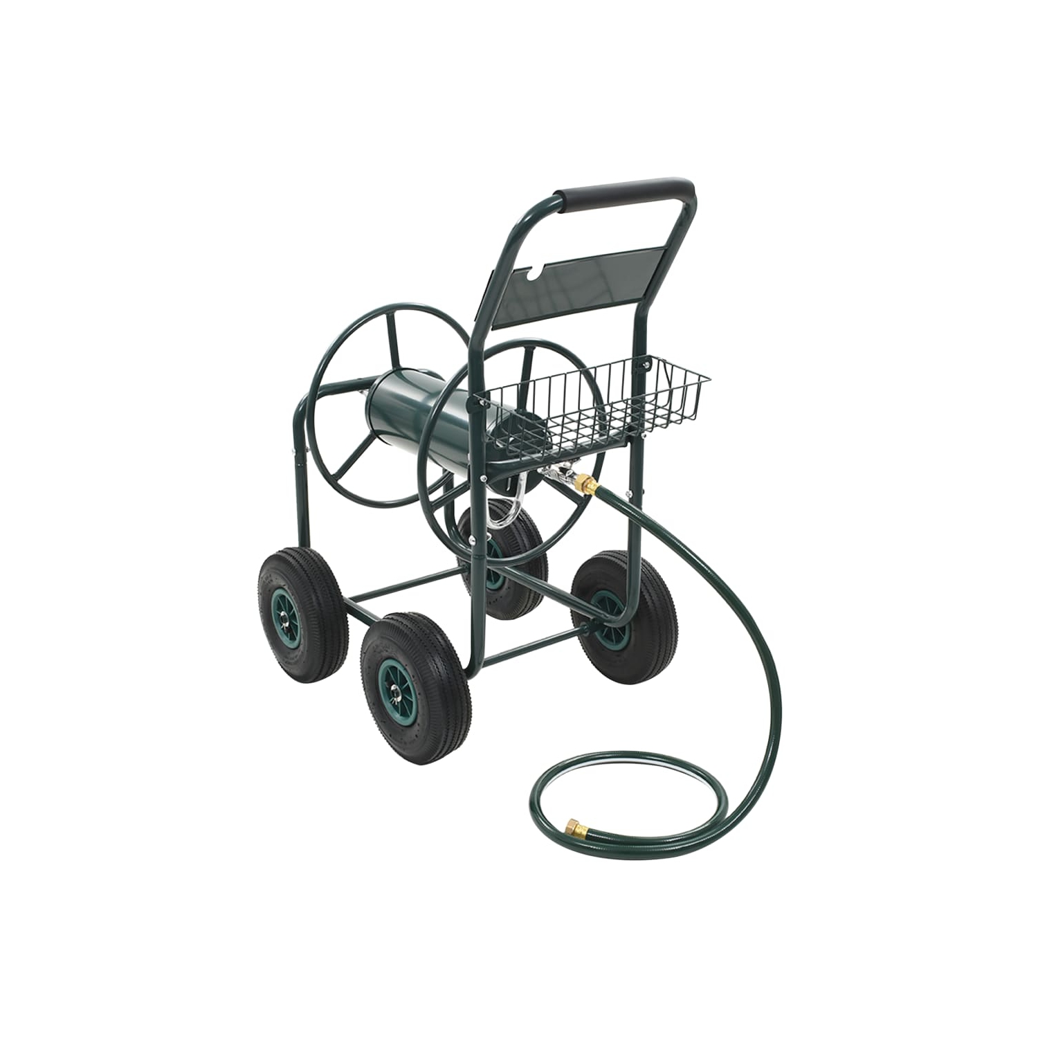 vidaXL Garden Hose Trolley with 1/2" Hose Connector 246ft Steel