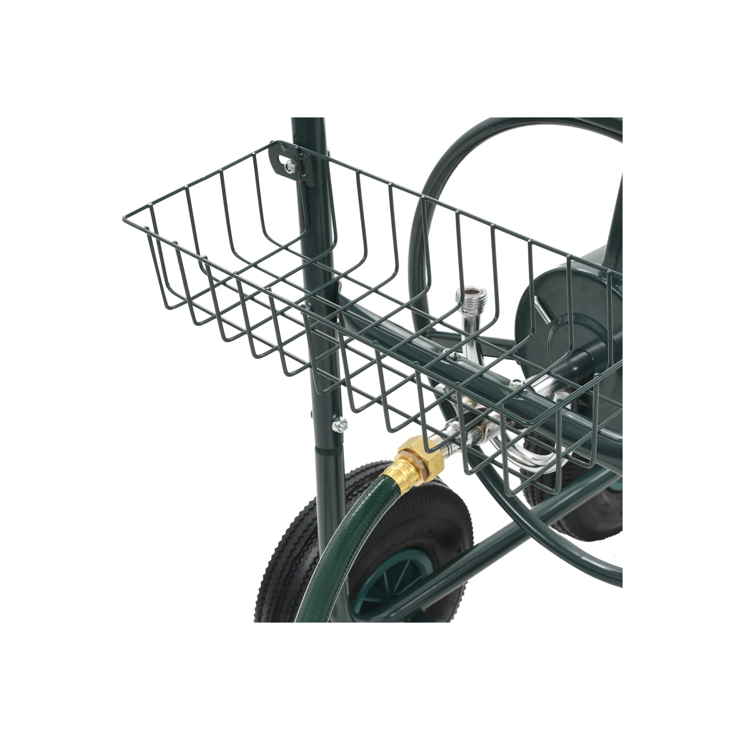 vidaXL Garden Hose Trolley with 1/2" Hose Connector 246ft Steel