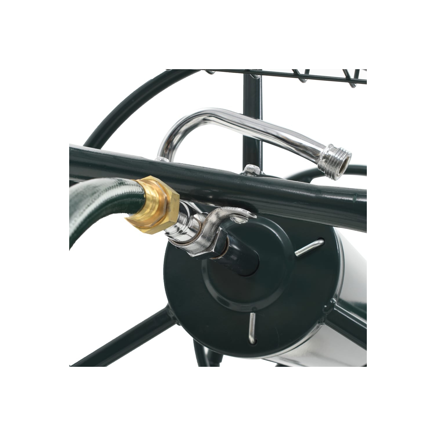 vidaXL Garden Hose Trolley with 1/2" Hose Connector 246ft Steel