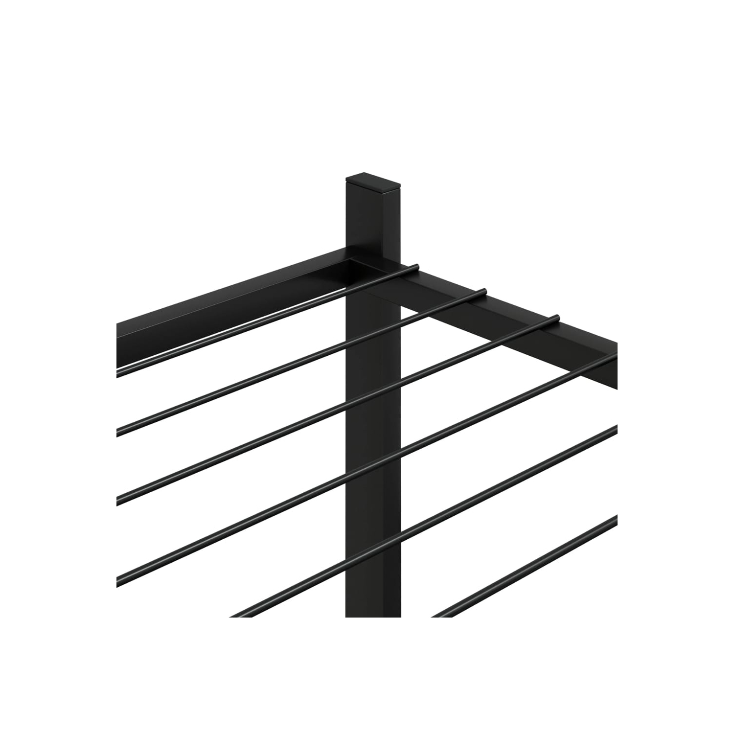 vidaXL Flower Stand with Wheels 83x25x83.5 cm Black Iron