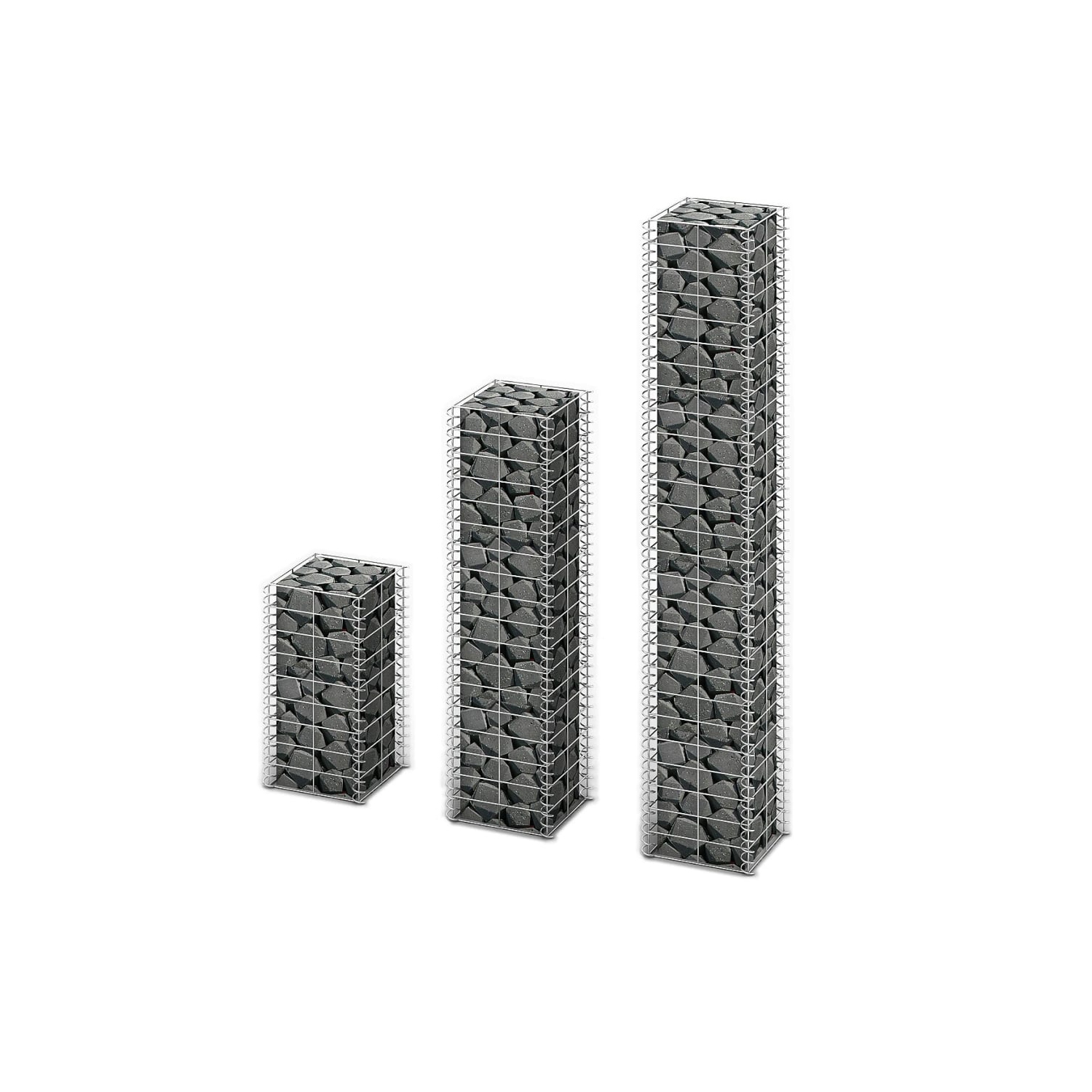 vidaXL 3 Piece Gabion Set Galvanised Wire