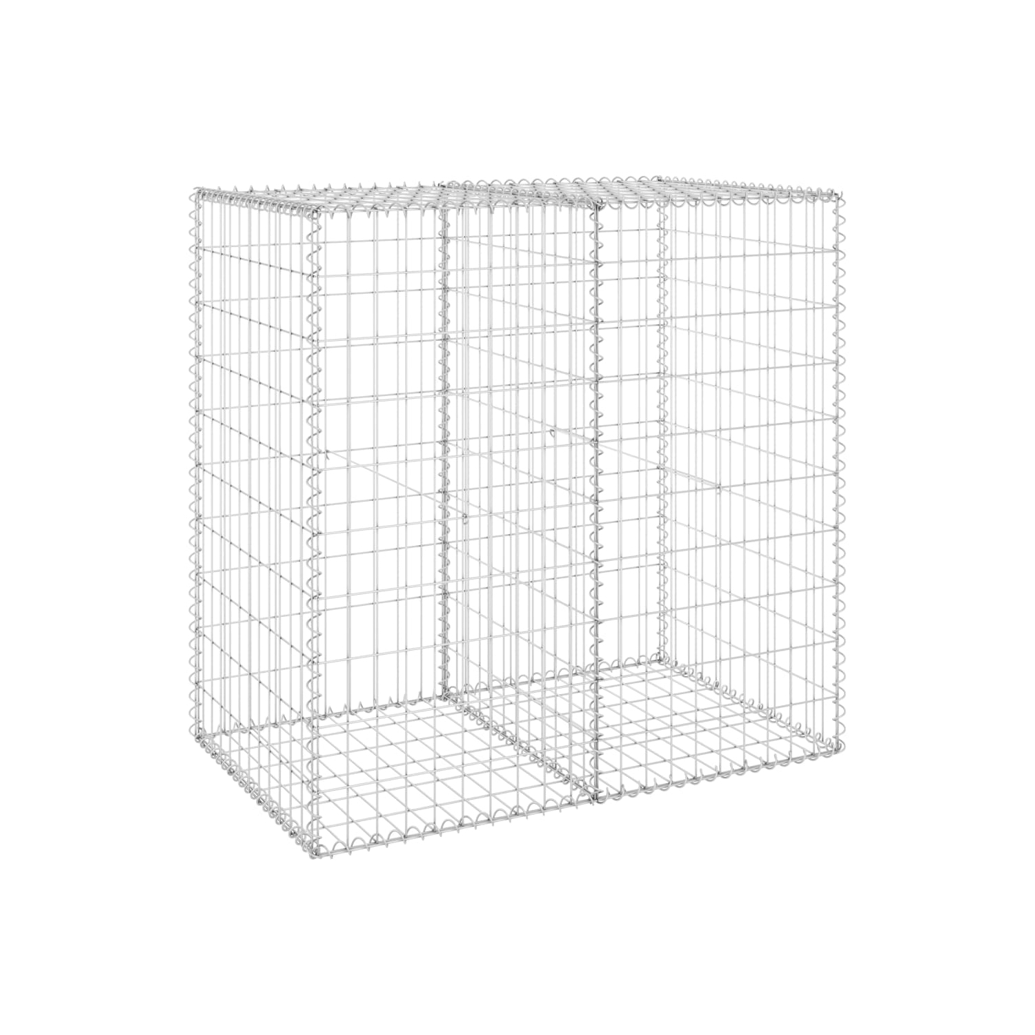 vidaXL Gabion Wall with Covers Galvanized Steel 39.4"x23.6"x39.4"