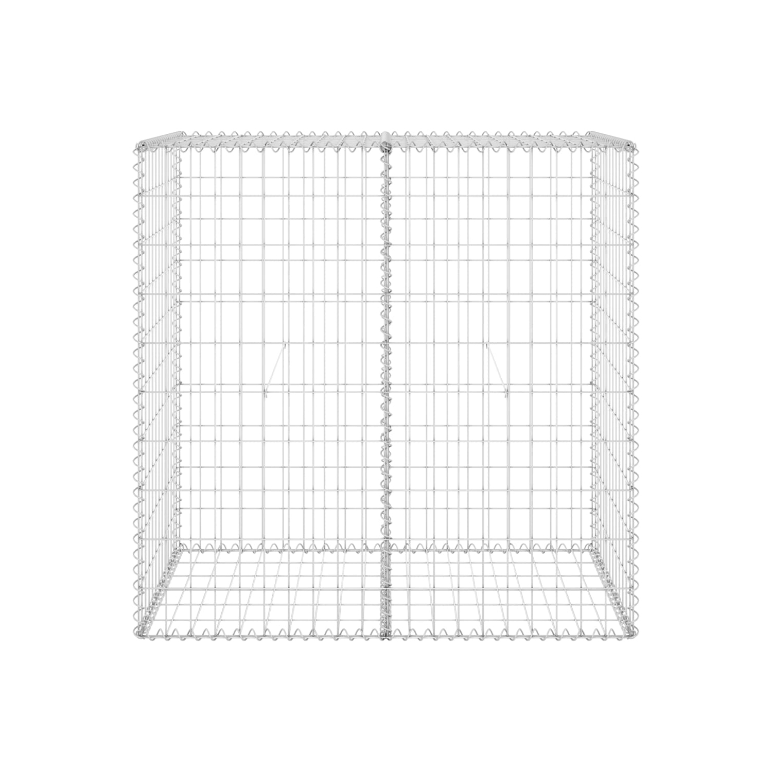 vidaXL Gabion Wall with Covers Galvanized Steel 39.4"x23.6"x39.4"