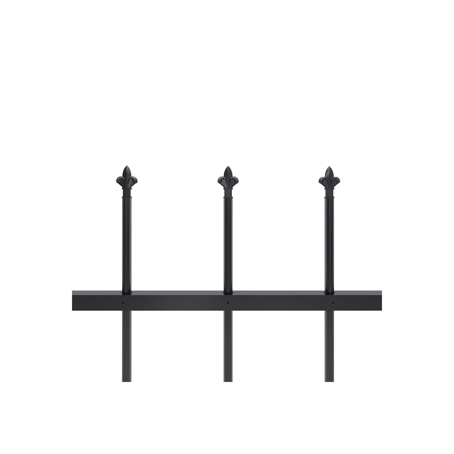 vidaXL Garden Fence with Spear Top Steel 181x80 cm Black