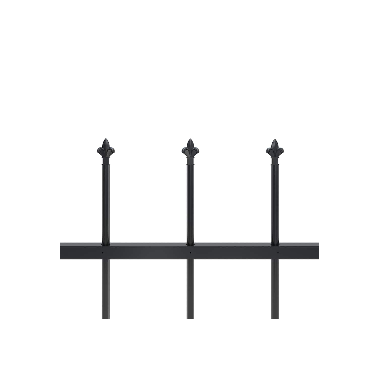 vidaXL Garden Fence with Spear Top Steel 359x150 cm Black