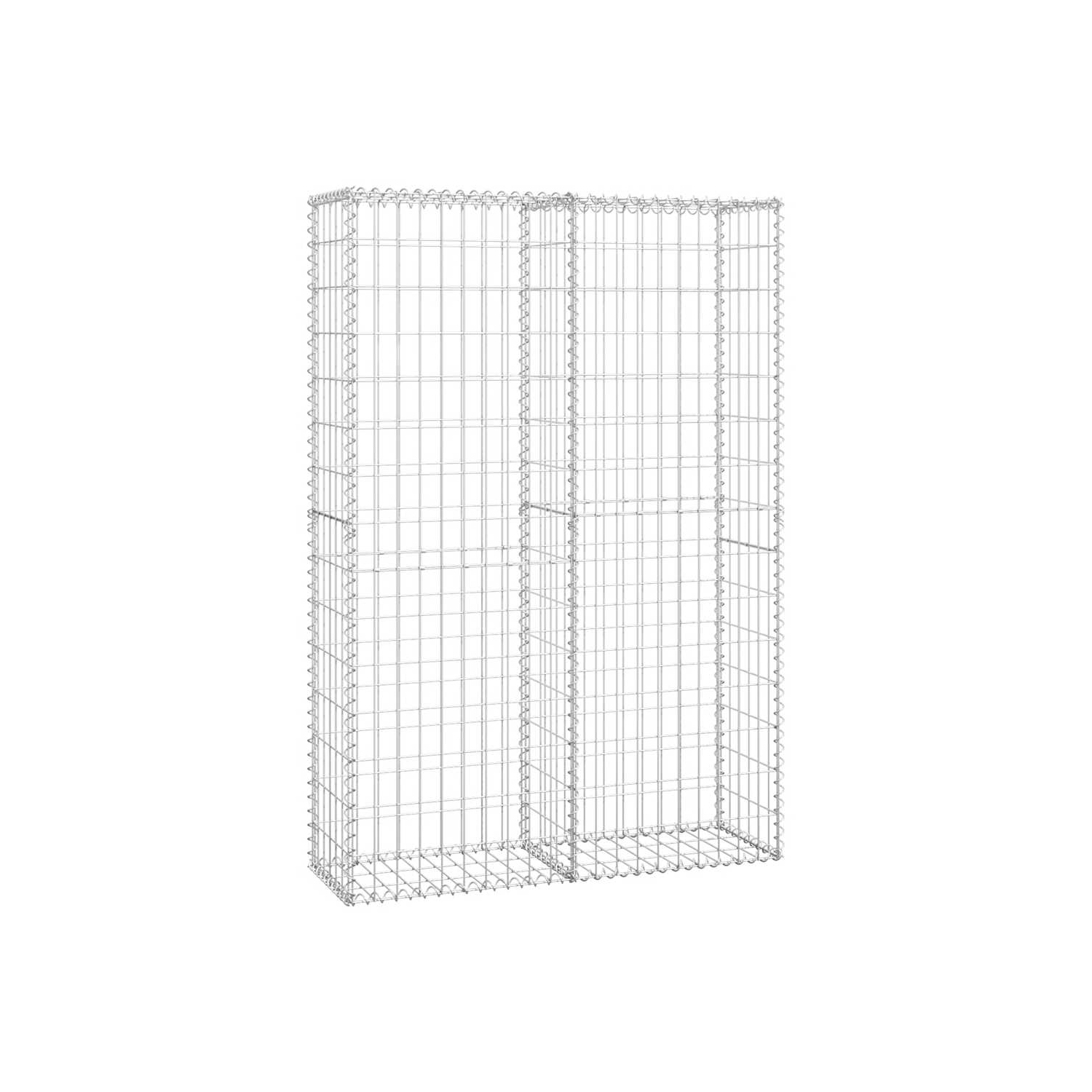 vidaXL Gabion Basket with Lids, Gabion Wall for Garden, Lawn, Galvanized Steel 59.1x39.4x11.8 Inches