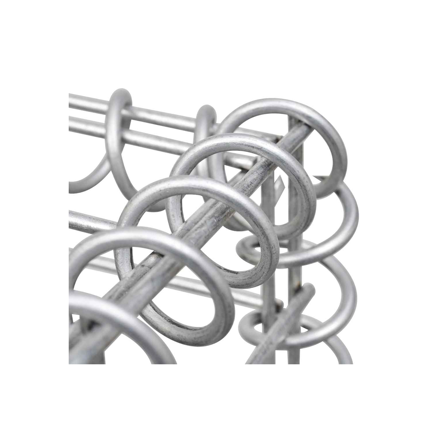 vidaXL Gabion Basket with Lids, Gabion Wall for Garden, Lawn, Galvanized Steel 59.1x39.4x11.8 Inches