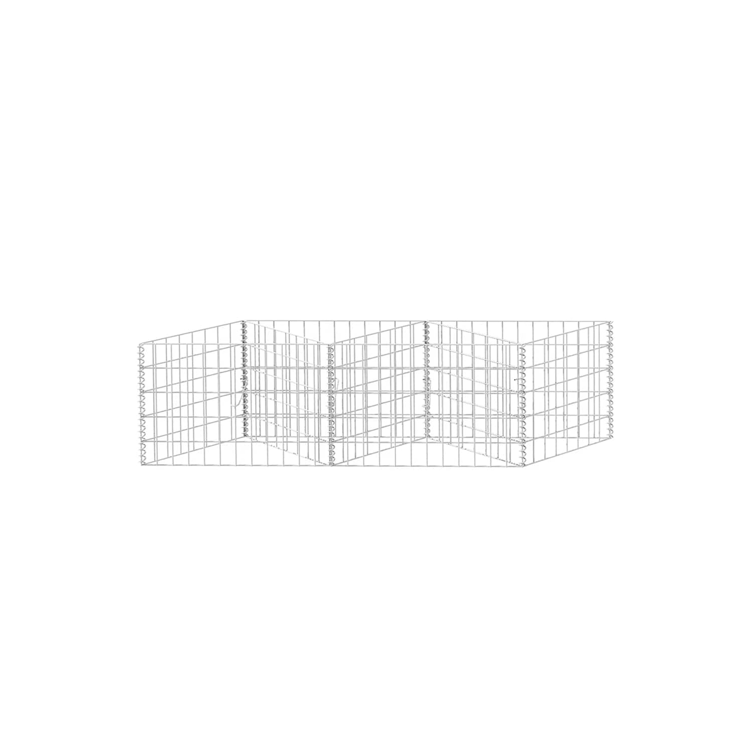 VidaXL – Panier Gabion, jardinière Gabion en acier galvanisé, lit surélevé Gabion, 59 x 11 x 19&nbsp;po