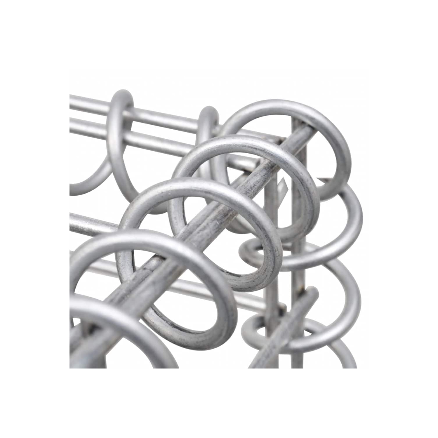 VidaXL – Panier Gabion, jardinière Gabion en acier galvanisé, lit surélevé Gabion, 59 x 11 x 19&nbsp;po