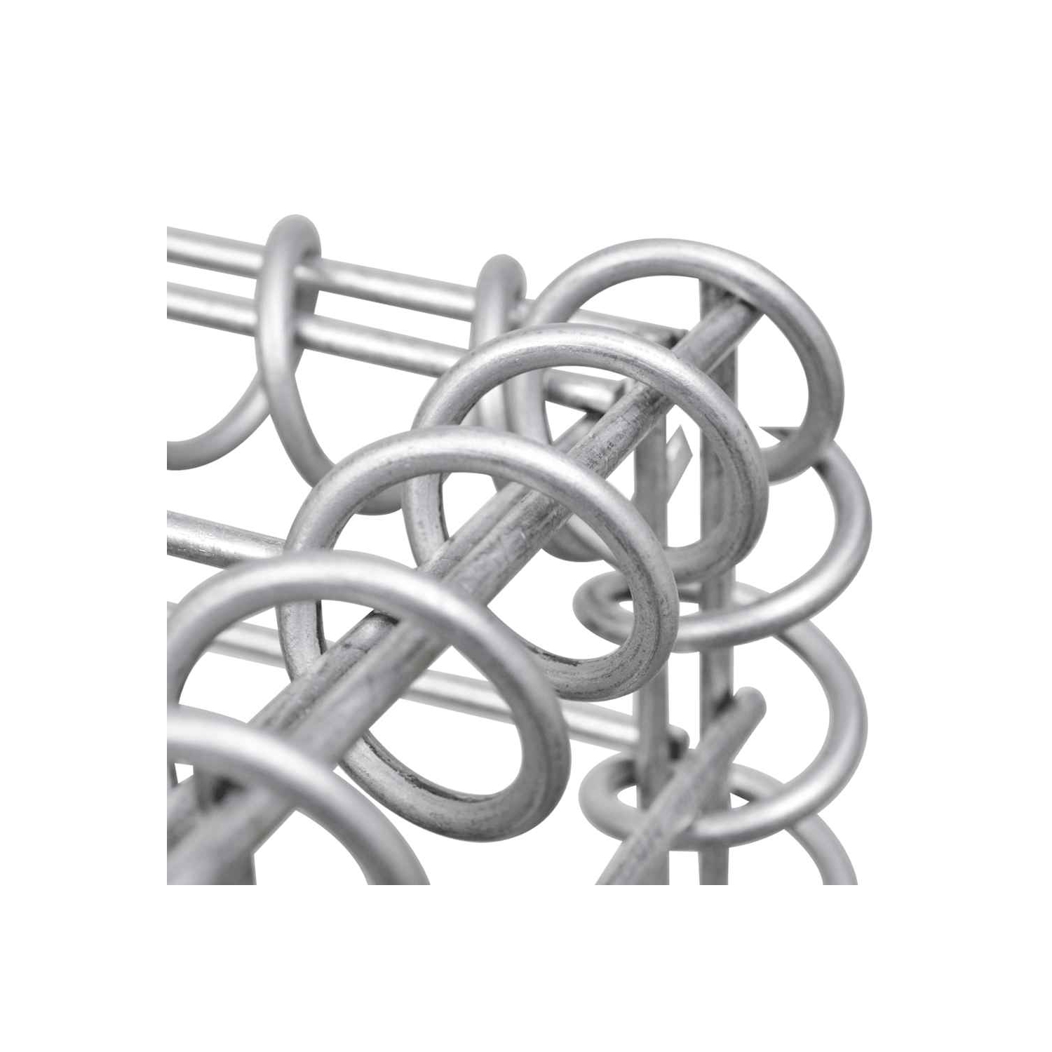 vidaXL Gabion Basket, Galvanized Steel Gabion Planter, Gabion Raised Bed, 129,9''x11,8''x19,7''