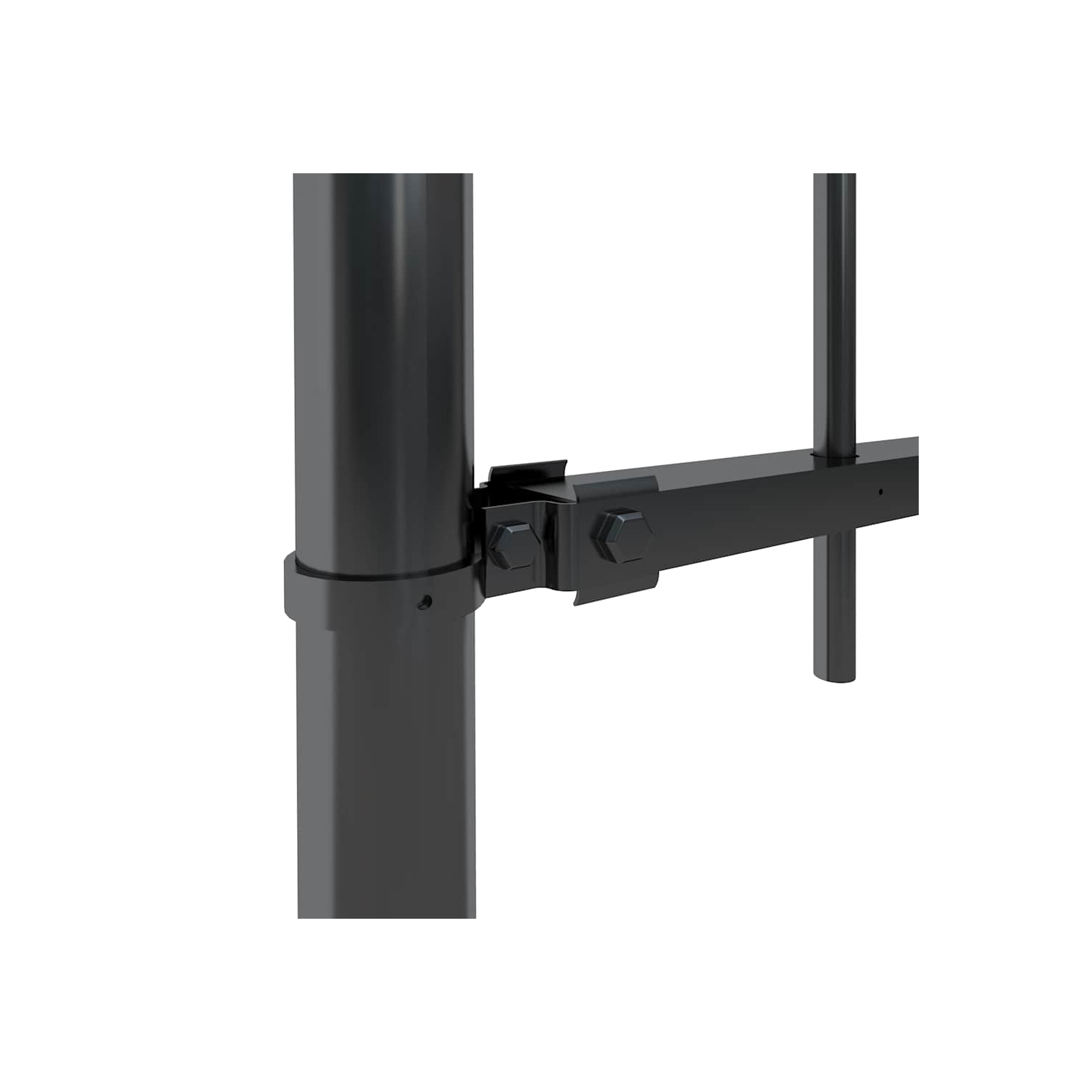 vidaXL Garden Fence with Hoop Top Steel 1248x100 cm Black