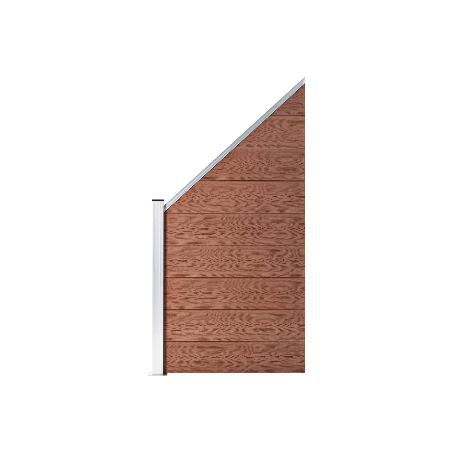 vidaXL Fence Panel WPC 95x(105-180) cm Brown