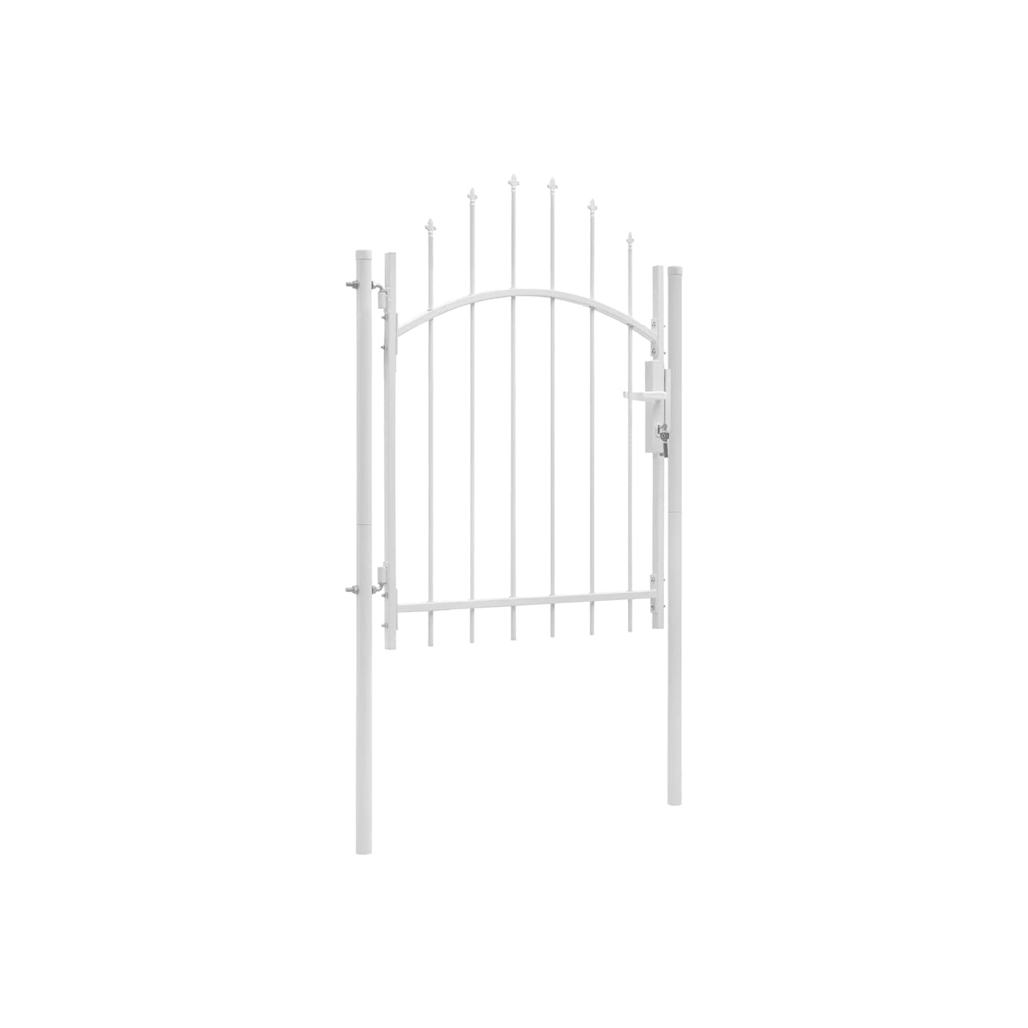 vidaXL Garden Gate Steel 1x2 m White