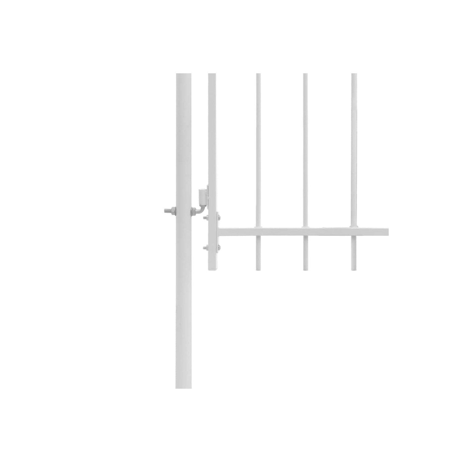 vidaXL Garden Gate Steel 1x2 m White