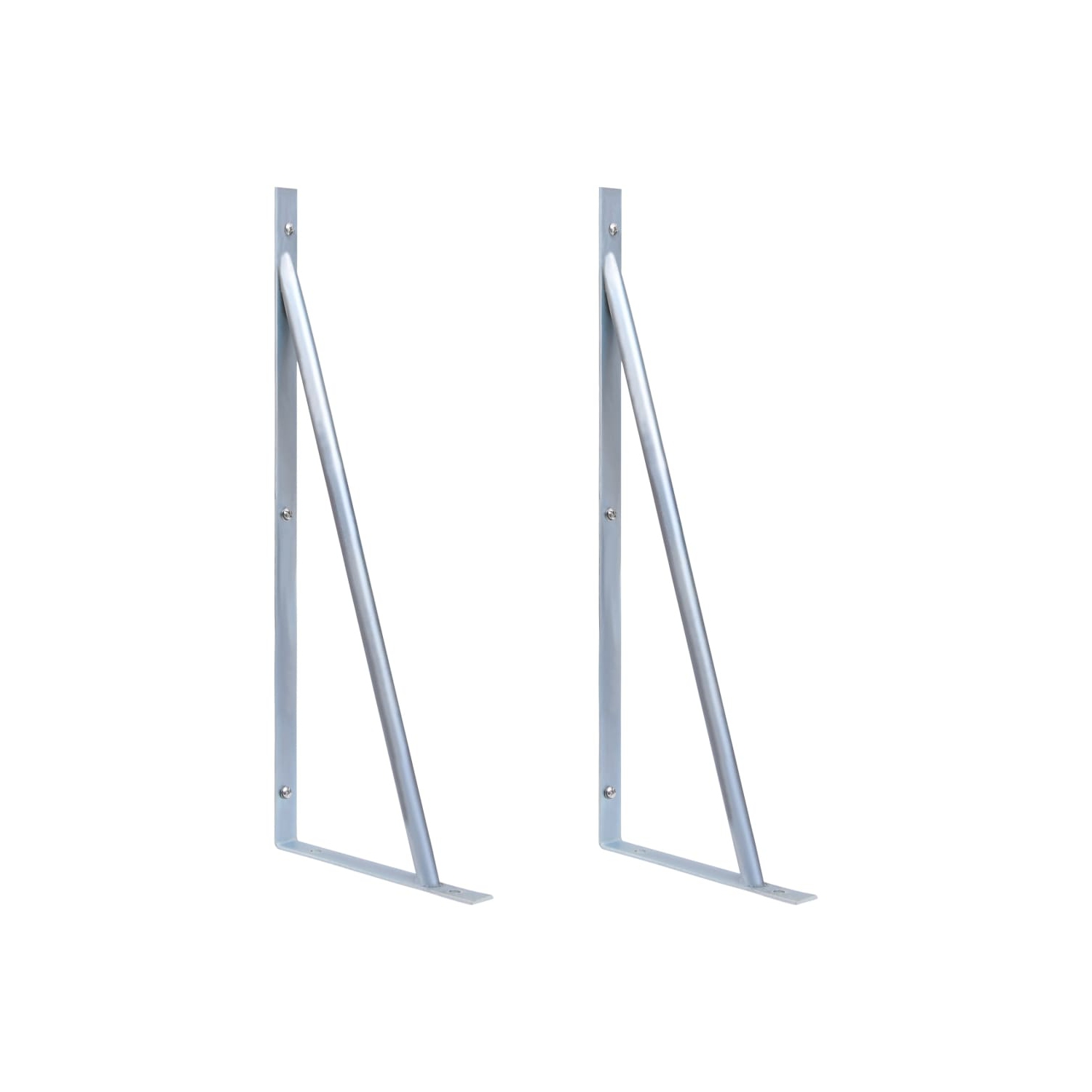 Supports de support vidaXL pour poteau de clôture 2 pièces acier galvanisé
