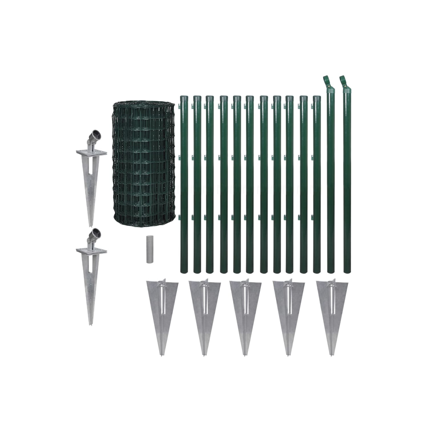 vidaXL Euro Fence Steel 25x0.8 m Green