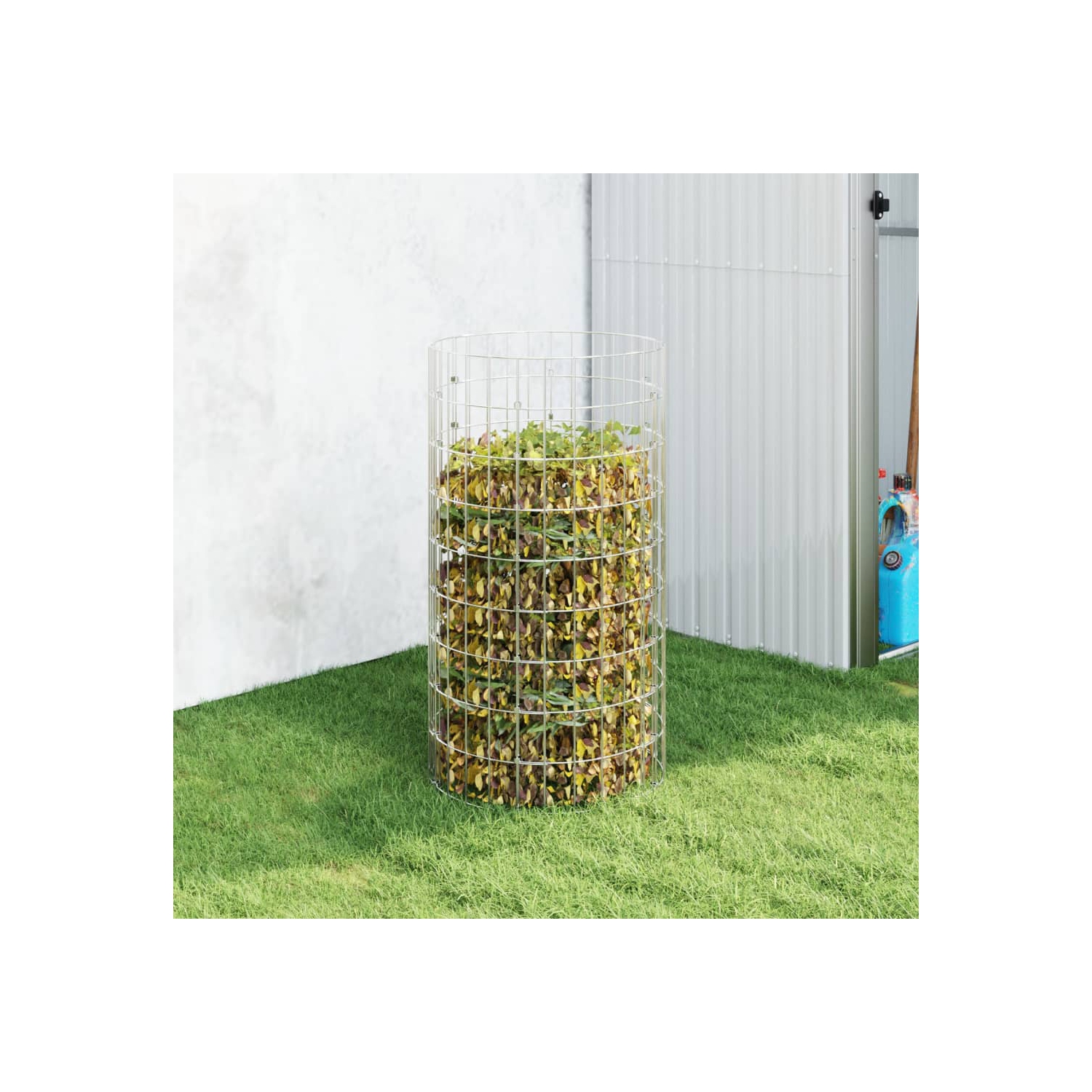 vidaXL Garden Composter Ø50x100 cm Galvanised Steel