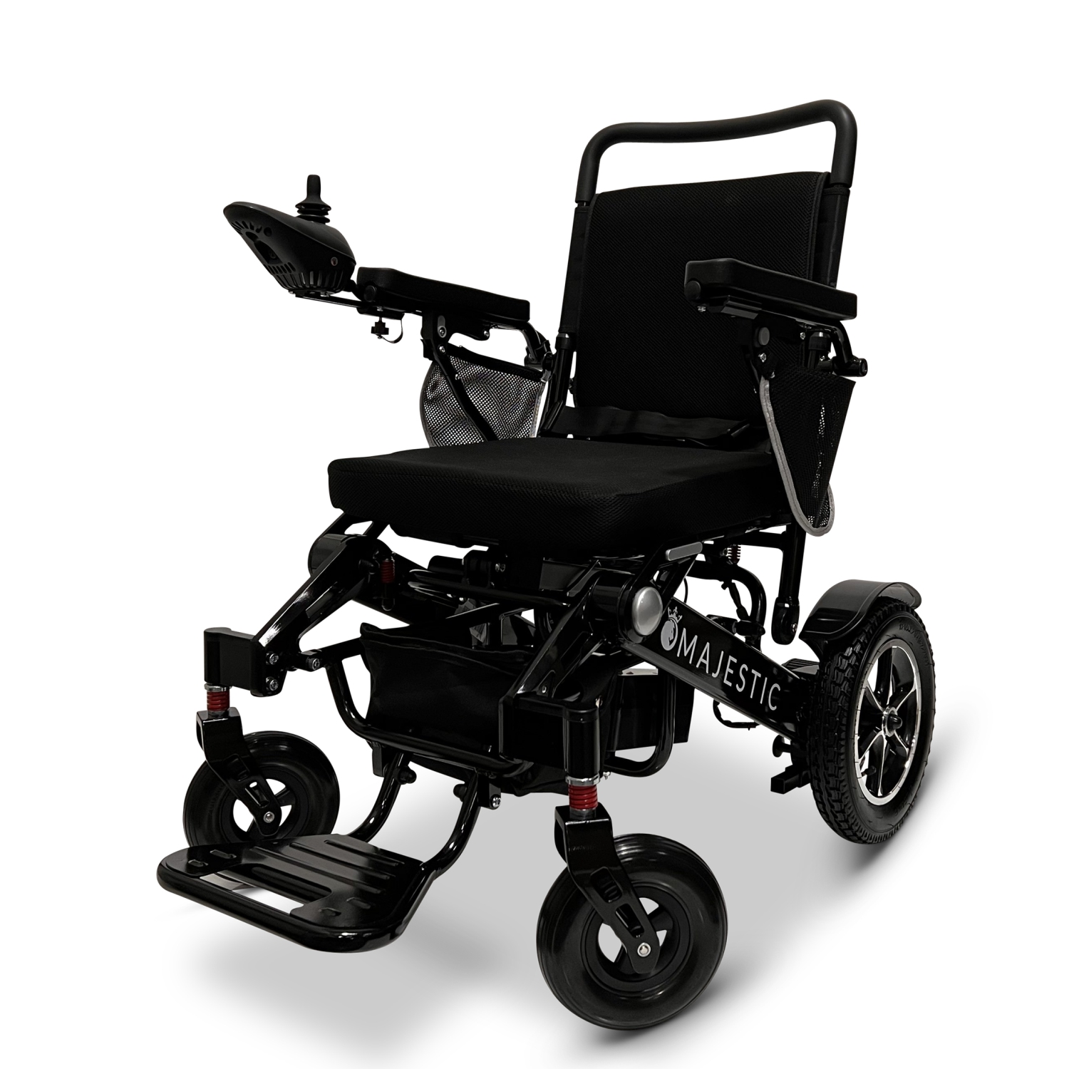 MAJESTIC IQ-7000 AF Luxury Electric Wheelchair | Auto-Folding, Remote Control, Lightweight, Airline Approved | Up to 21 KM Range, Durable | Black