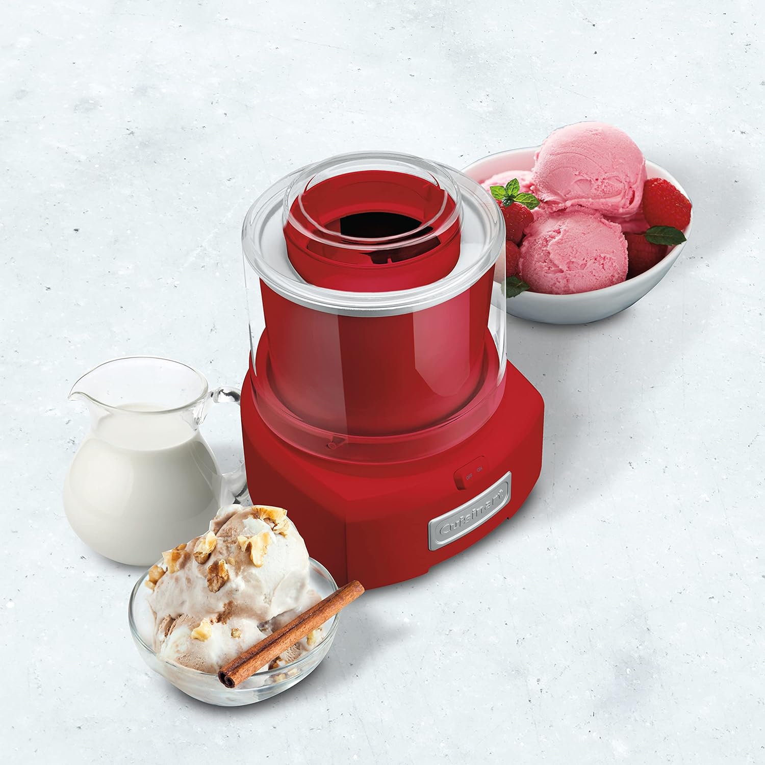 Cuisinart – machine à yogourt glacé, crème glacée et sorbet ICE-21RC, rouge