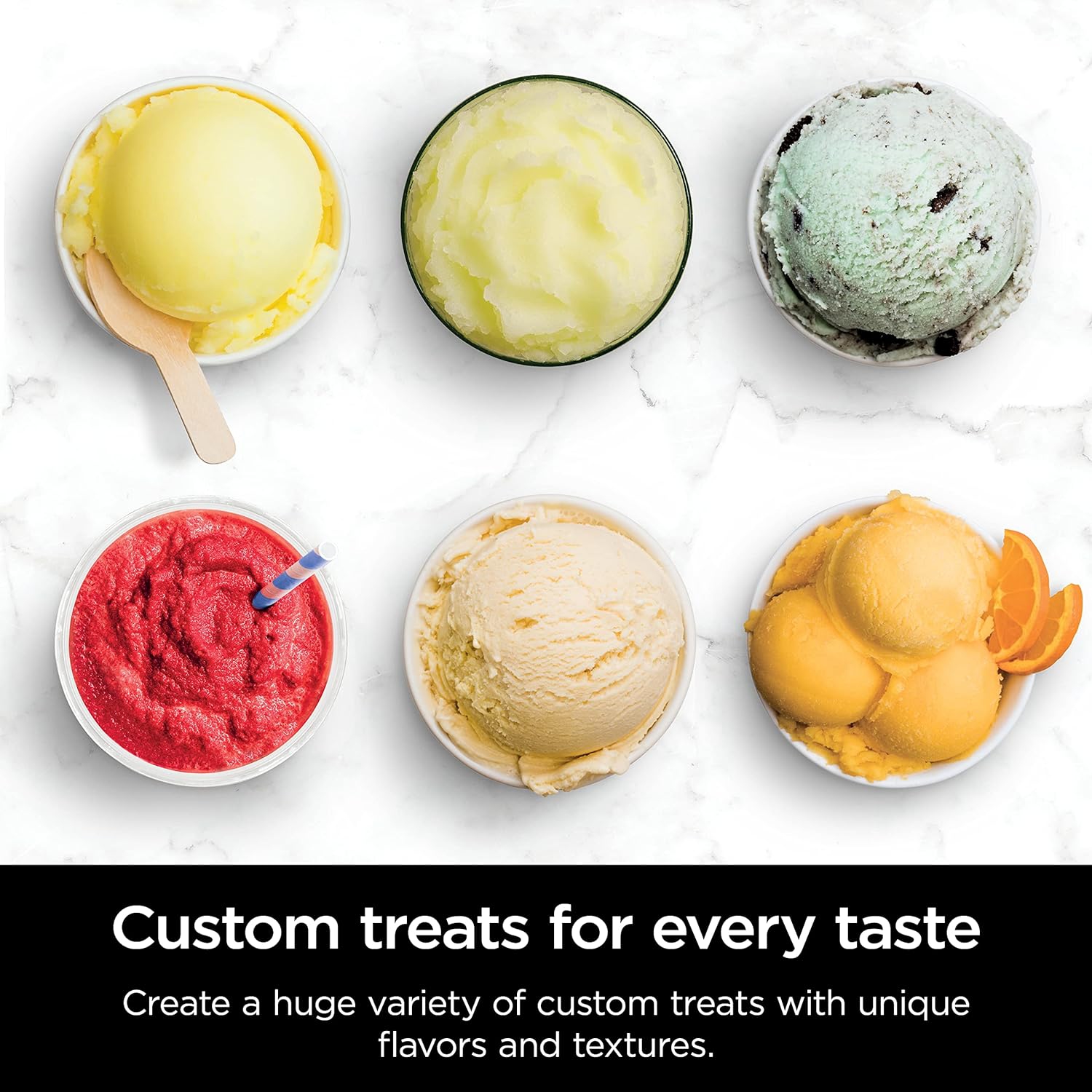 Mélangeur 11-en-1 pour crème glacée et friandises NC501 CREAMi Deluxe de Ninja pour crème glacée, sorbet, laits frappés, boissons glacées et plus, 11