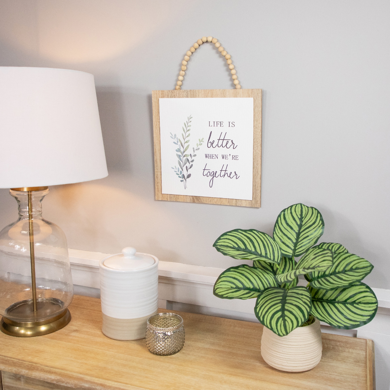 Décoration murale Life IS Better Together - 11,75 po