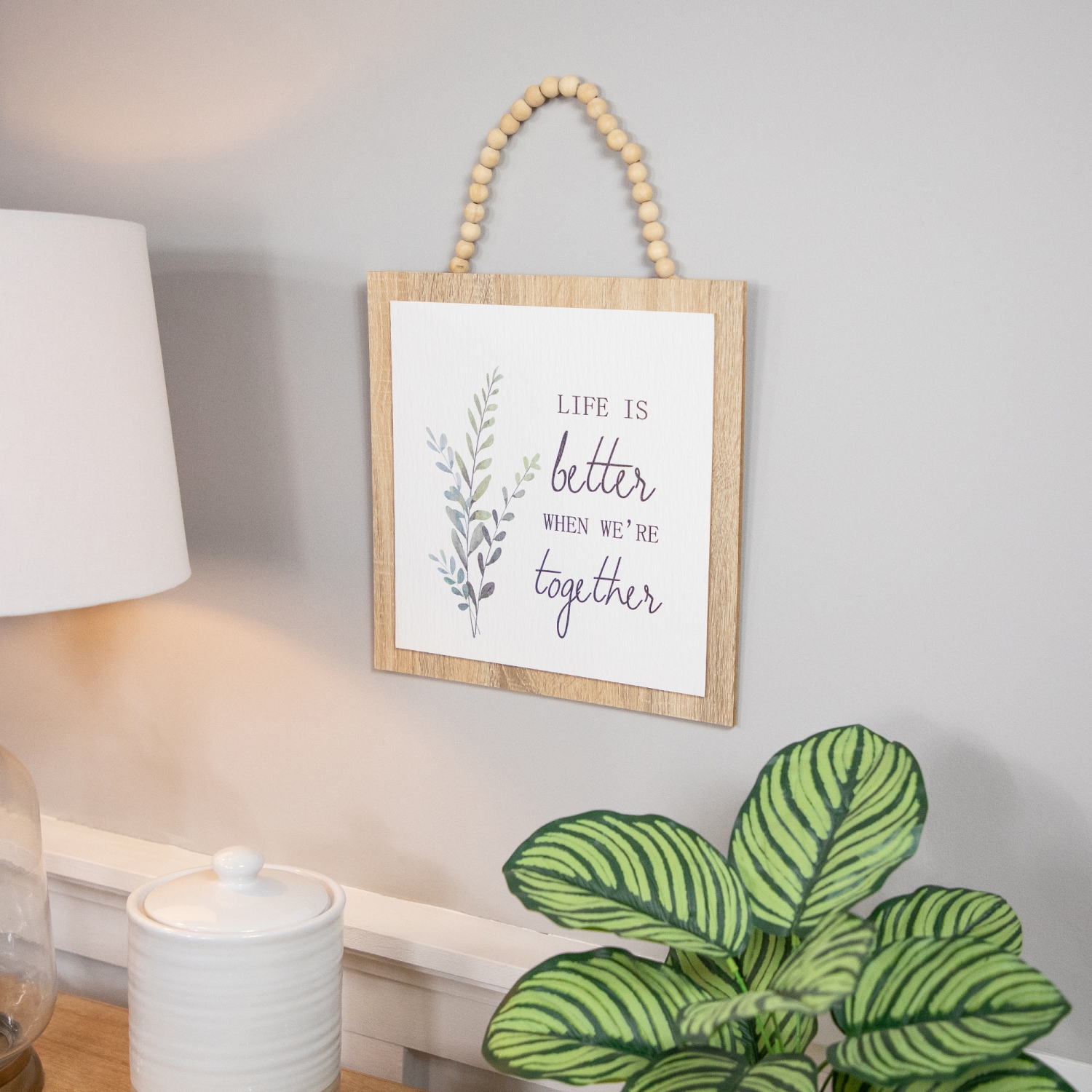 Décoration murale Life IS Better Together - 11,75 po