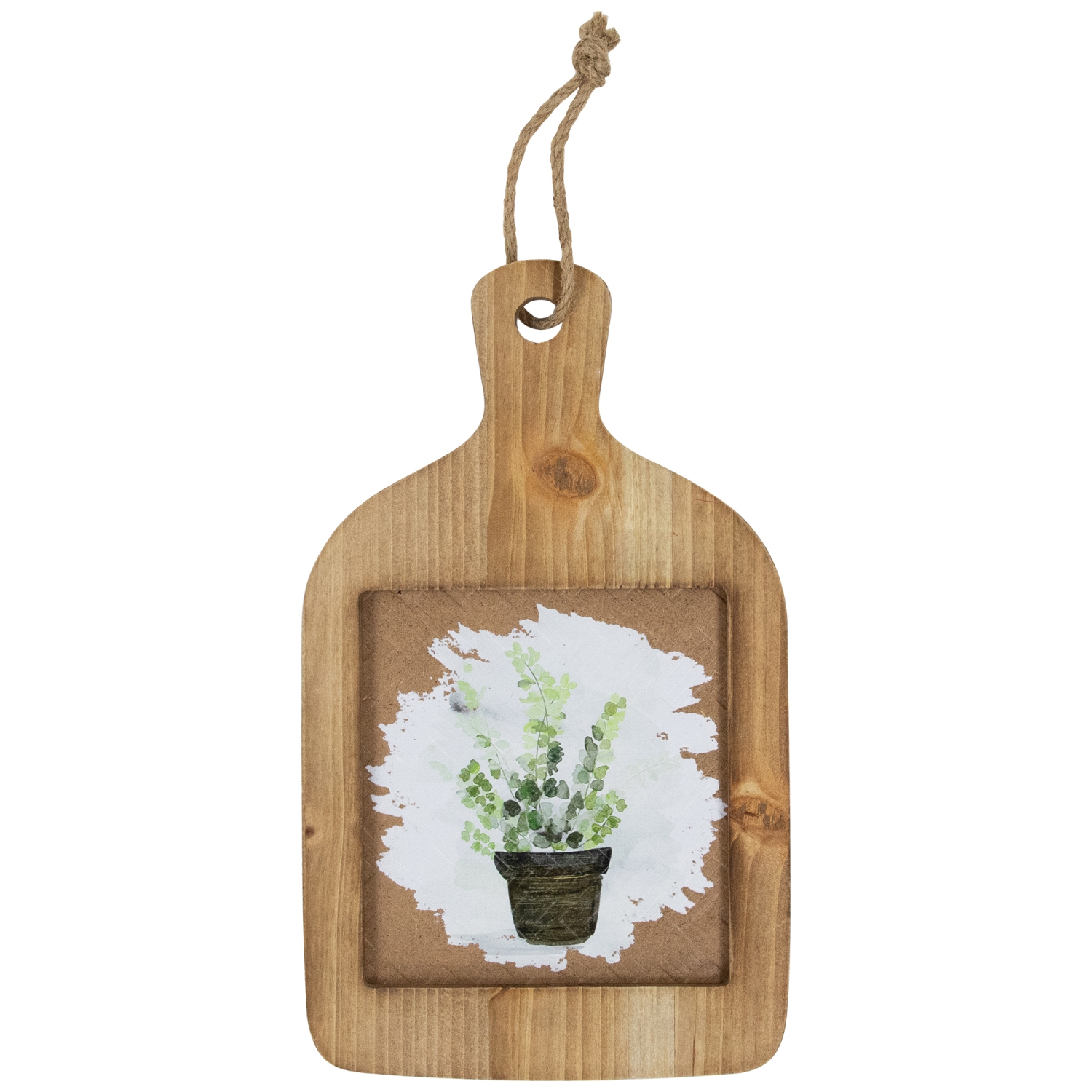 Décoration murale florale en bois de planche à découper naturelle - 10,5 po