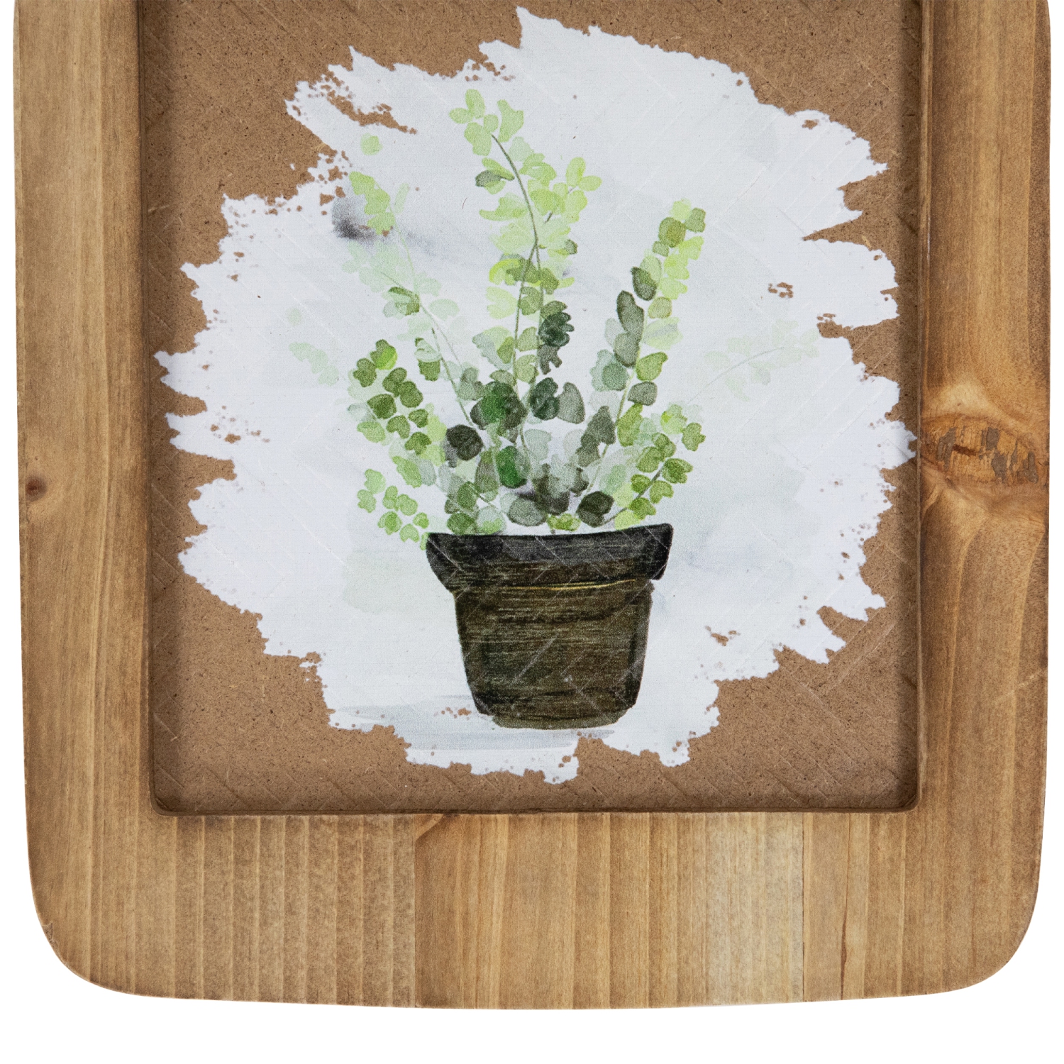 Décoration murale florale en bois de planche à découper naturelle - 10,5 po