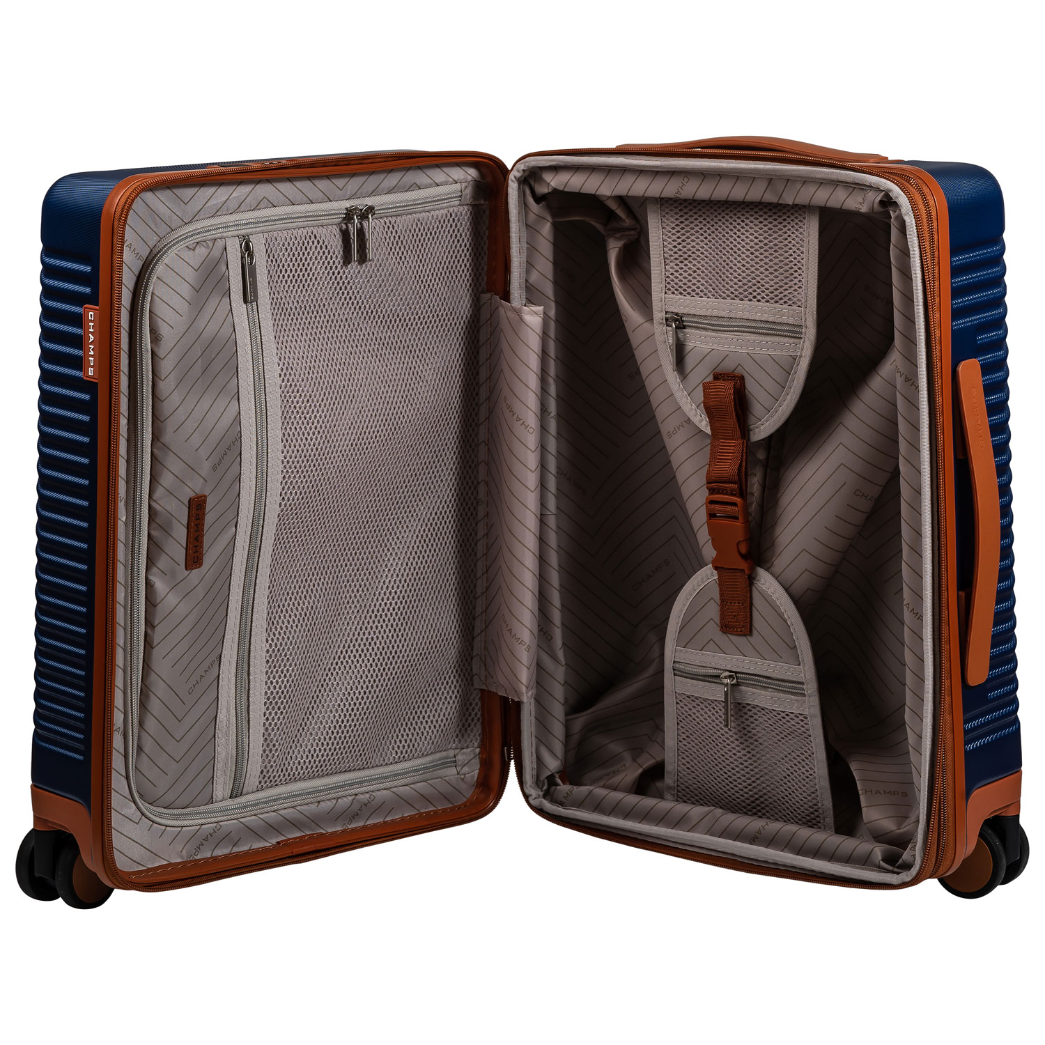 Ensemble de 3 valises rigides extensibles Dream Collection de Champs - Bleu marine