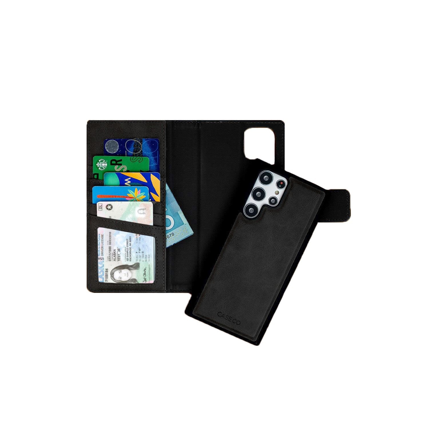 Samsung Galaxy S24 Ultra RFID Blocking Wallet Case With MagSafe And 5 Card Slots