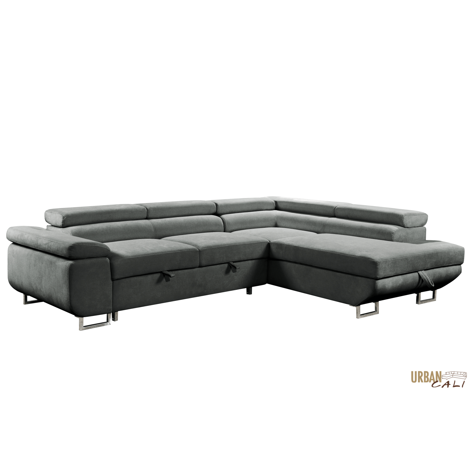 Canapé-lit modulaire Hollywood Urban Cali avec appuie-tête réglables et chaise avec rangement