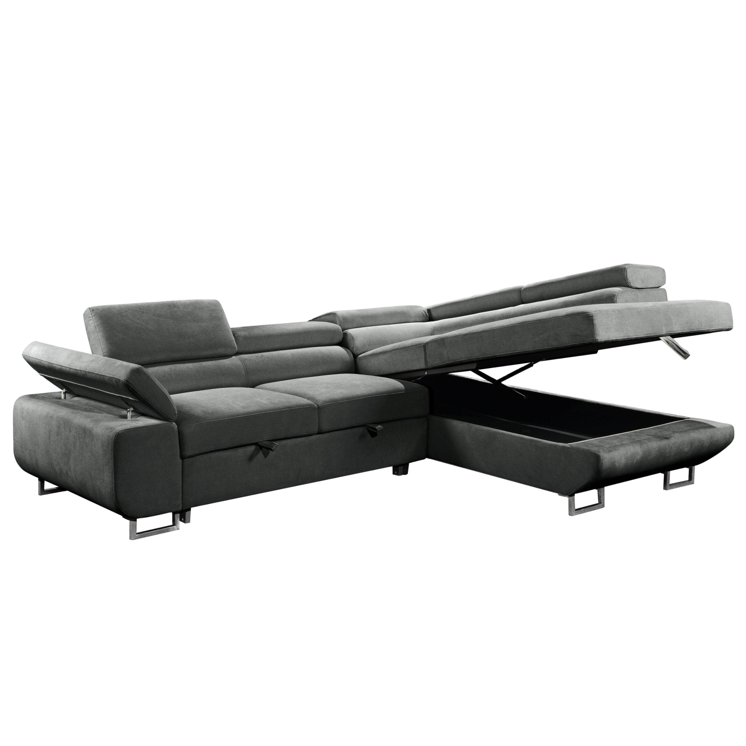 Canapé-lit modulaire Hollywood Urban Cali avec appuie-tête réglables et chaise avec rangement