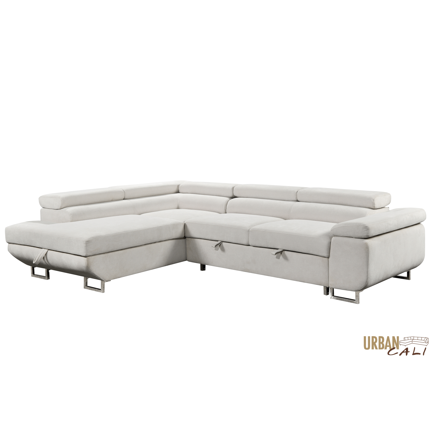 Canapé-lit modulaire Hollywood Urban Cali avec appuie-tête réglables et chaise avec rangement