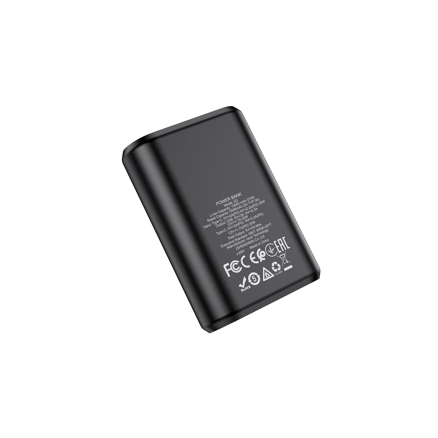 10000&nbsp;mAh – Chargeur de batterie externe USB-C Mini chargeur portatif pour tablettes iPad de Samsung de iPhone, noir