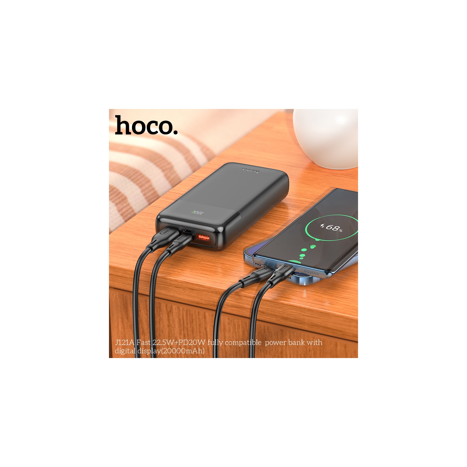 Chargeur de batterie externe USB-C micro USB portatif de 20000&nbsp;mAh pour tablettes iPad de Samsung de iPhone