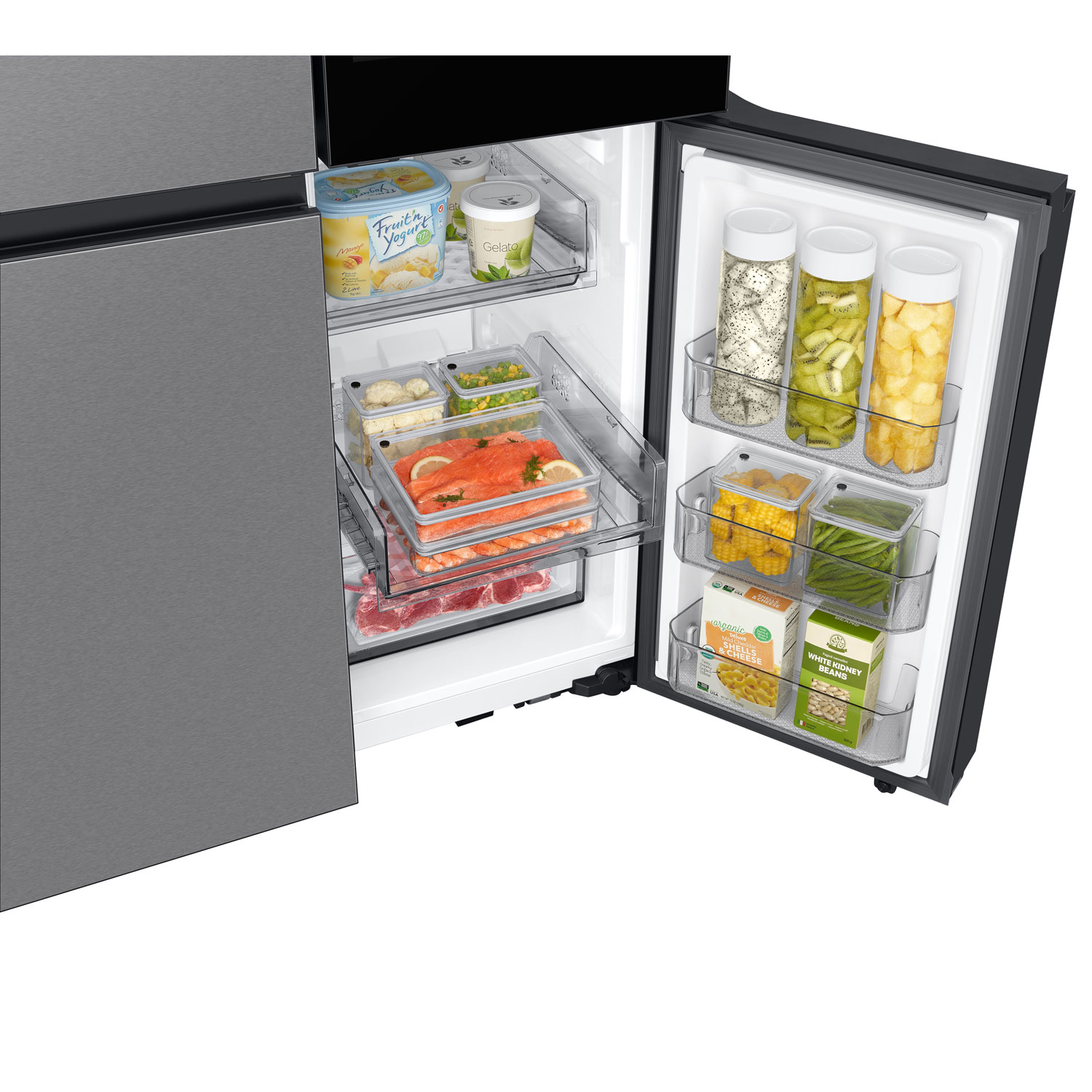 Samsung BESPOKE 36" 22.5 Cu Ft Counter Depth 4-Door Flex Refrigerator w/ AI Family Hub -SS