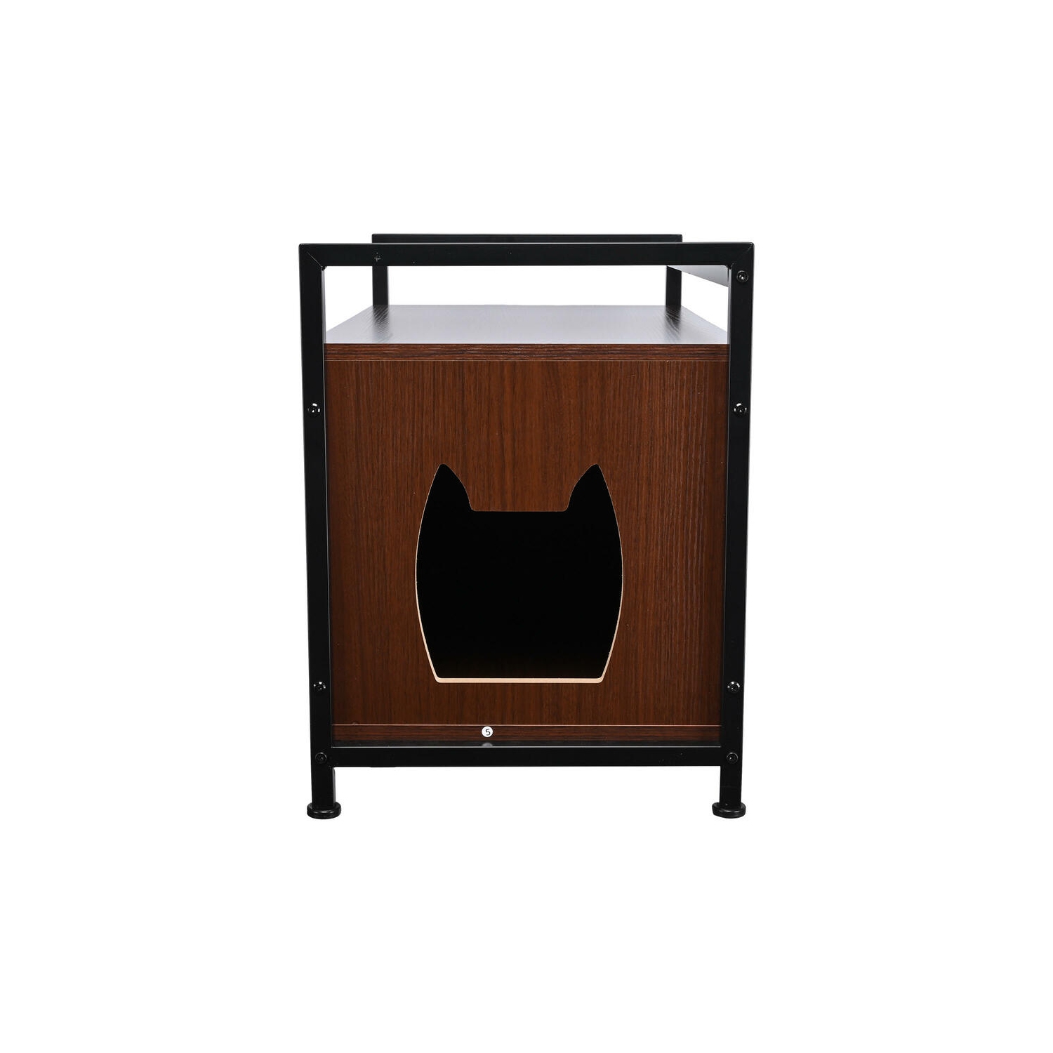 Large Space Cat Litter Box Enclosure, Hidden Cat Washroom Furniture, Wooden Cat Litter Cabinet Storage Bench with a Side Window
