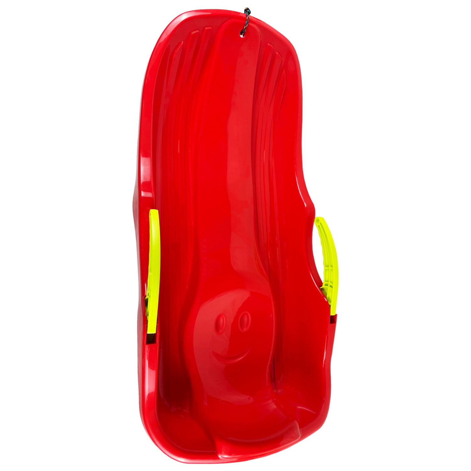 ArcticThrill Snow Sled for Kids - IcePulse Sledge - Single Rider Racer Toboggan with Pull Rope and Brake Handles; Outdoor Plastic Winter Sleigh for